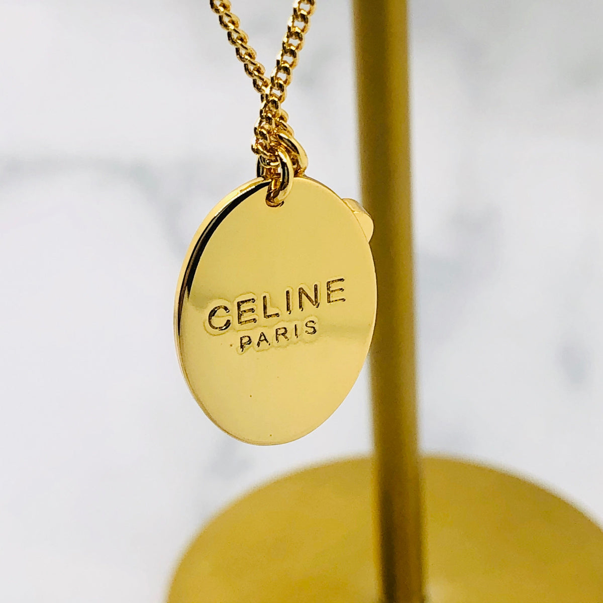 CELINE Monogram Cross Charms Necklace - Pre owned