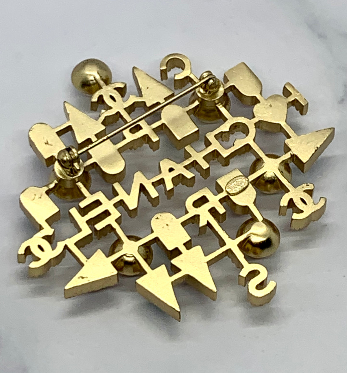 CHANEL I Heart CC Brooch Pin - Pre owned