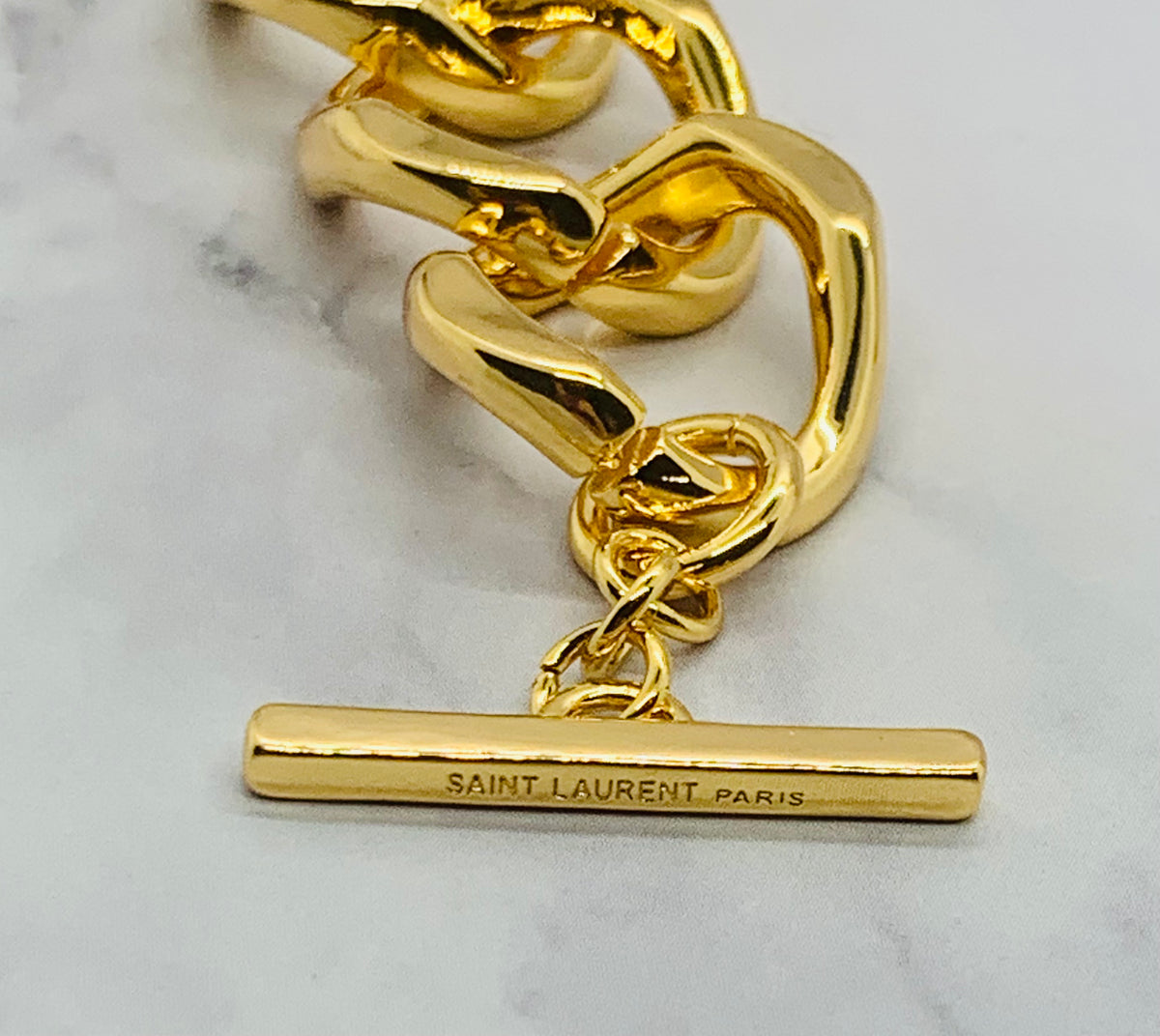YSL YVES SAINT LAURENT Brass Ring Bracelet - Pre owned