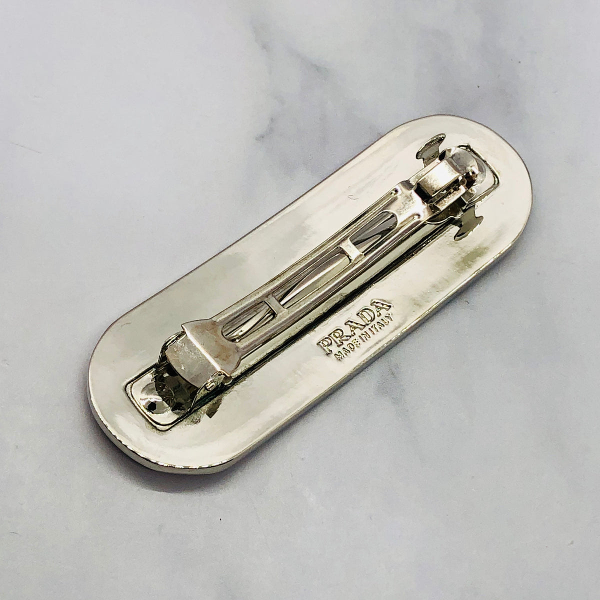 PRADA Dusty Rose Metal Barrette Hair Clip - Pre owned