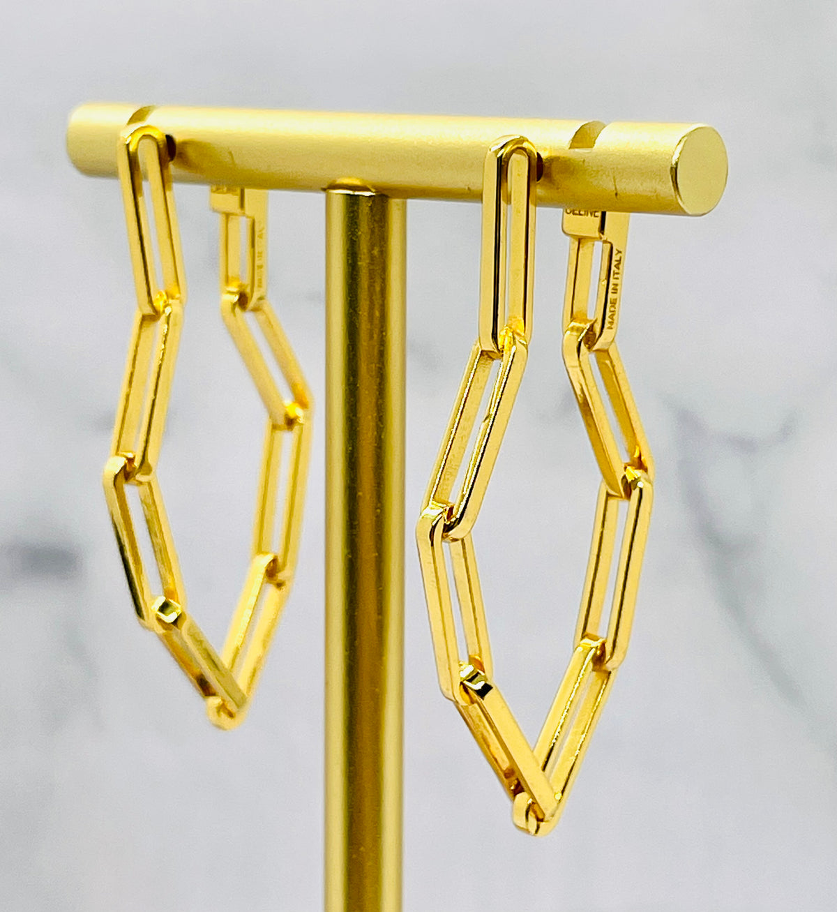 CELINE Chain Hoop Earrings - Pre owned