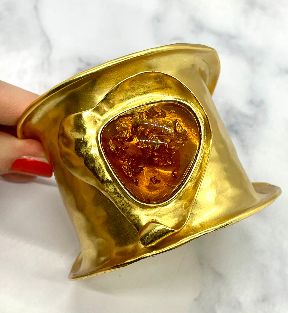 YSL YVES SAINT LAURENT Amber Cuff Bracelet - Pre owned