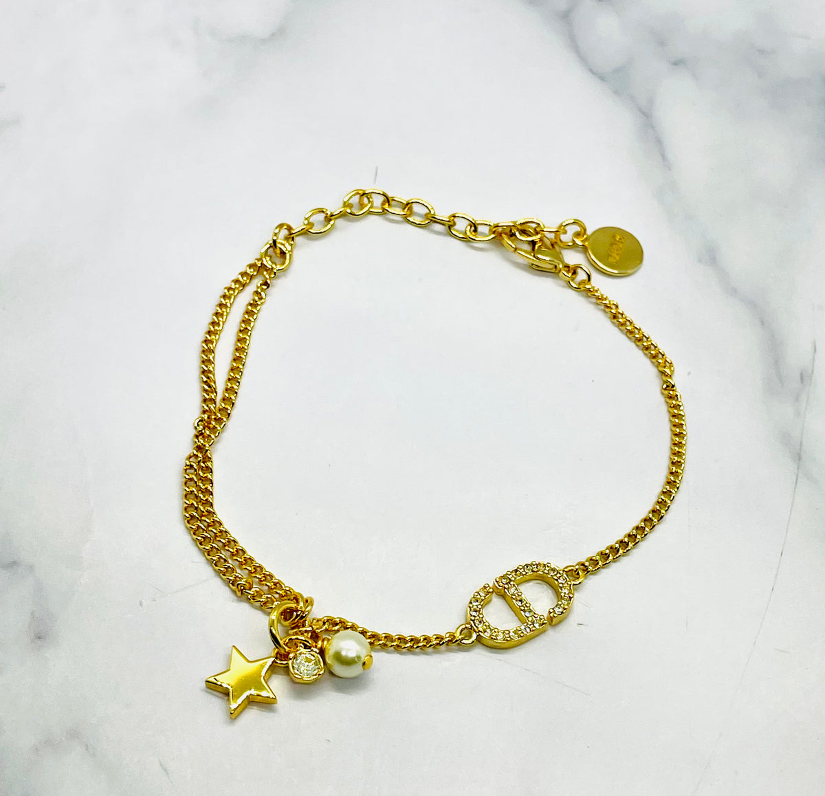 CHRISTIAN DIOR Charm Chain Bracelet - Pre owned
