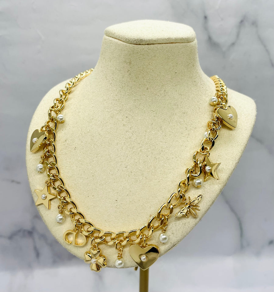 CHRISTIAN DIOR Charm Statement Necklace - Pre owned