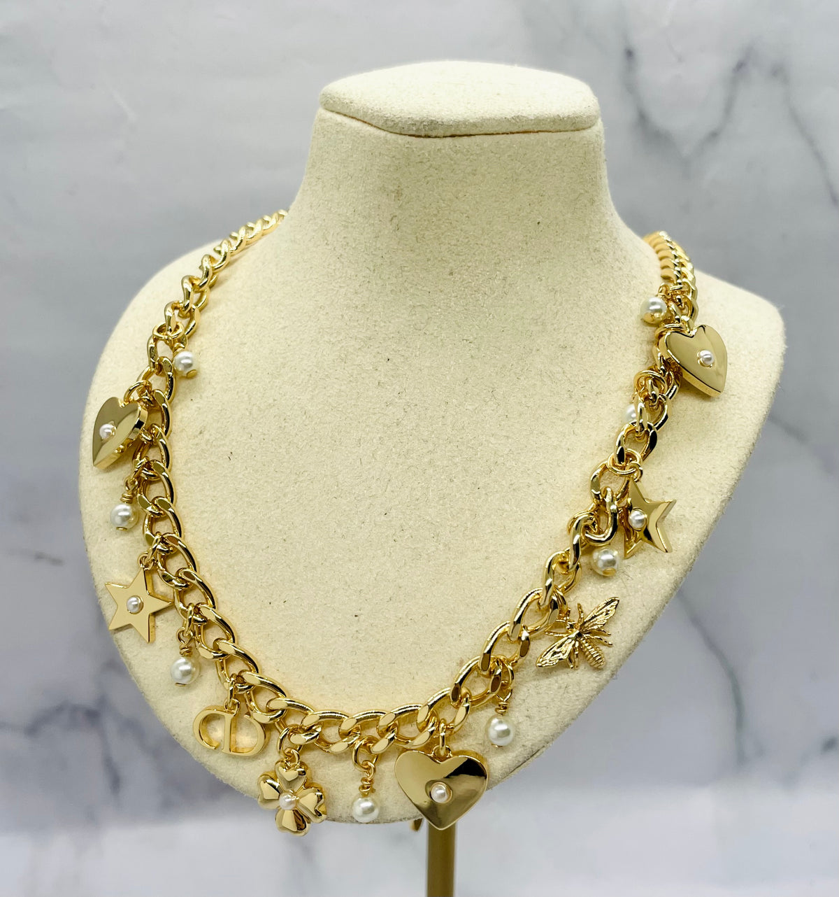 CHRISTIAN DIOR Charm Statement Necklace - Pre owned