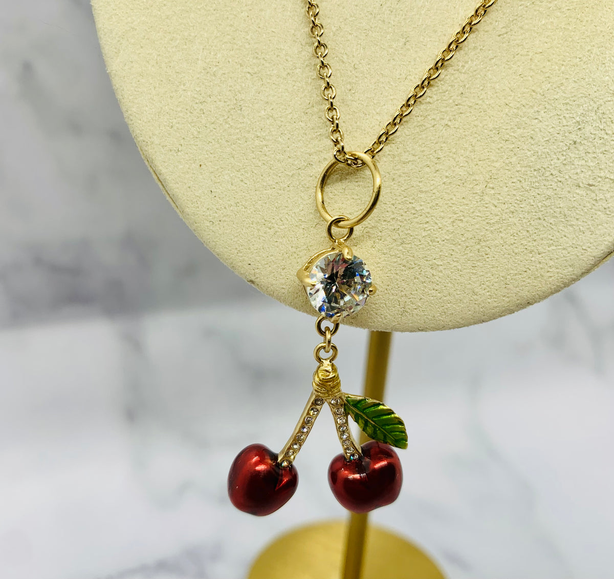 MIU MIU Cherry Pendant Necklace - Pre owned