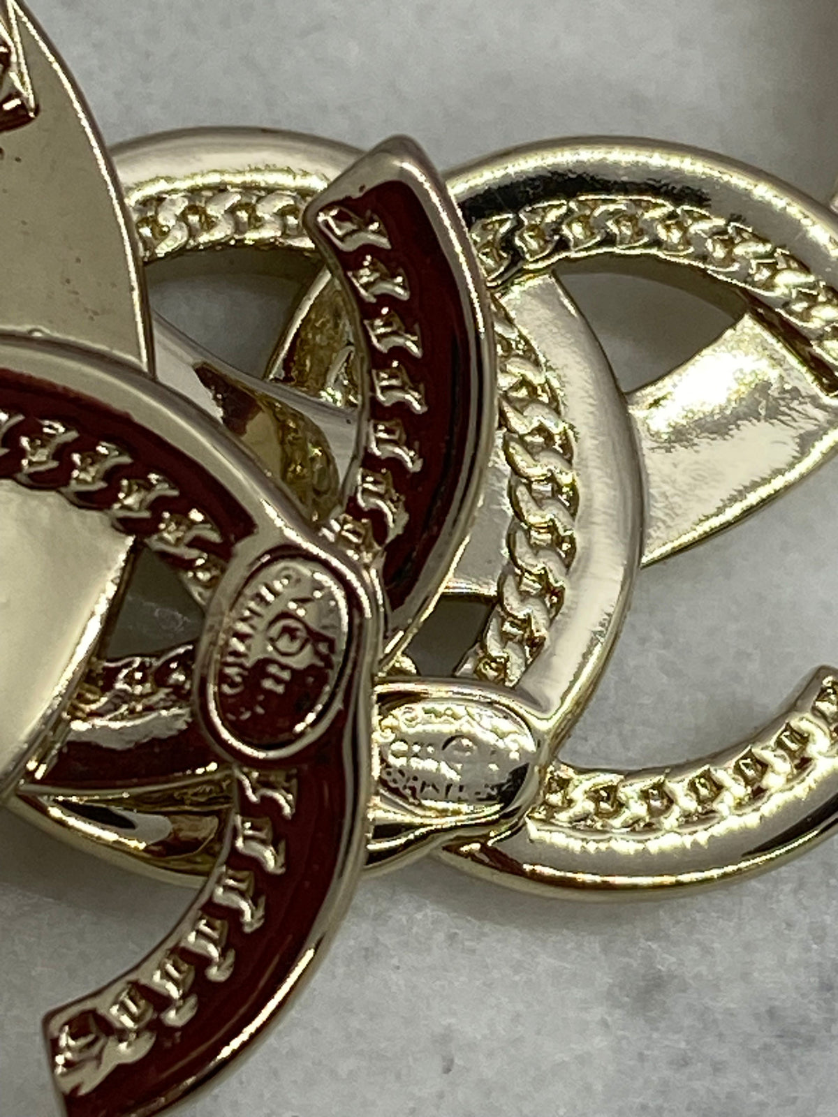 Auth CHANEL CC Circle Rhinestone Earrings - Pre owned