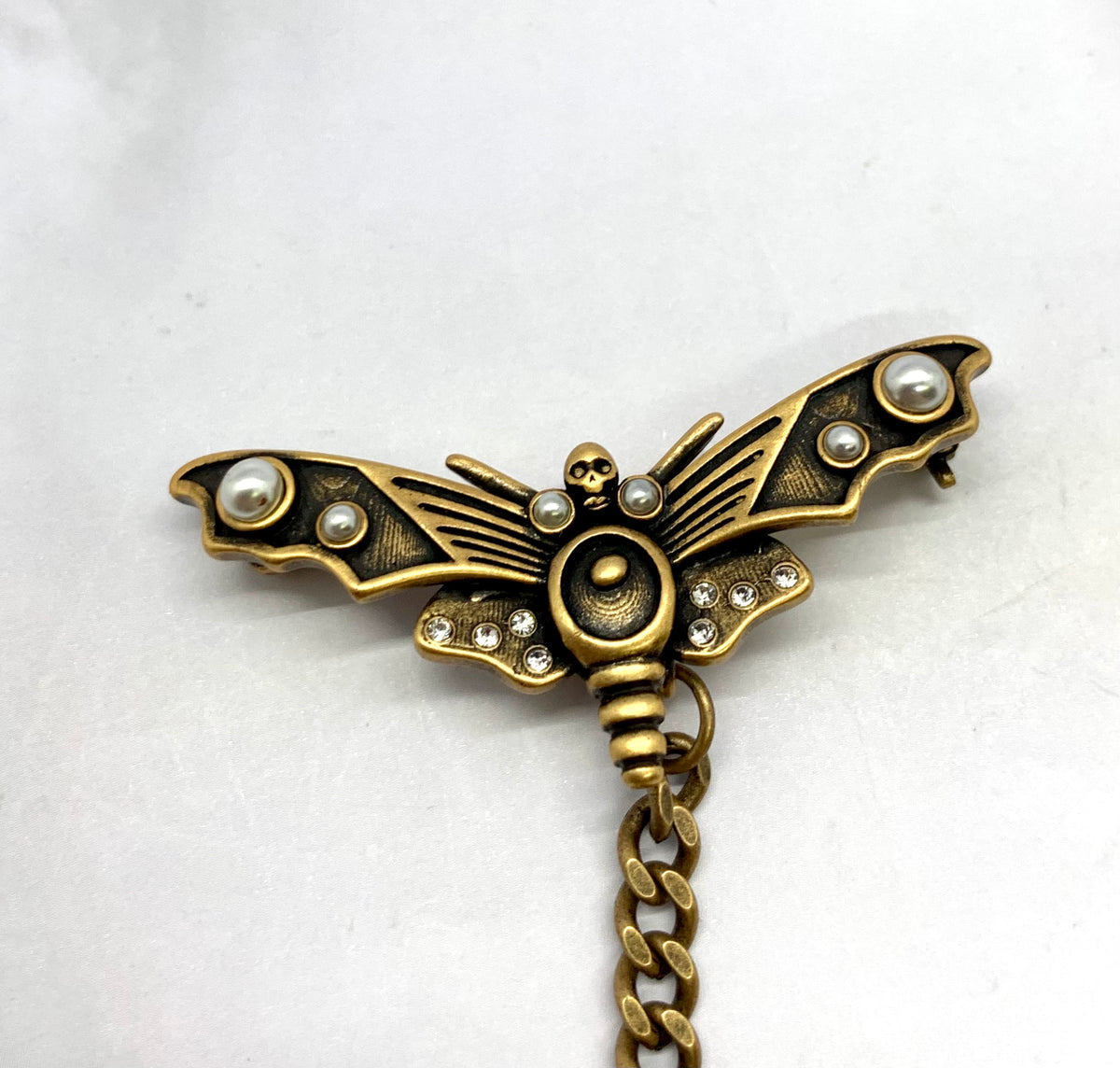 ALEXANDER MCQUEEN Hanging Chain Charm Brooch Pin - Pre owned