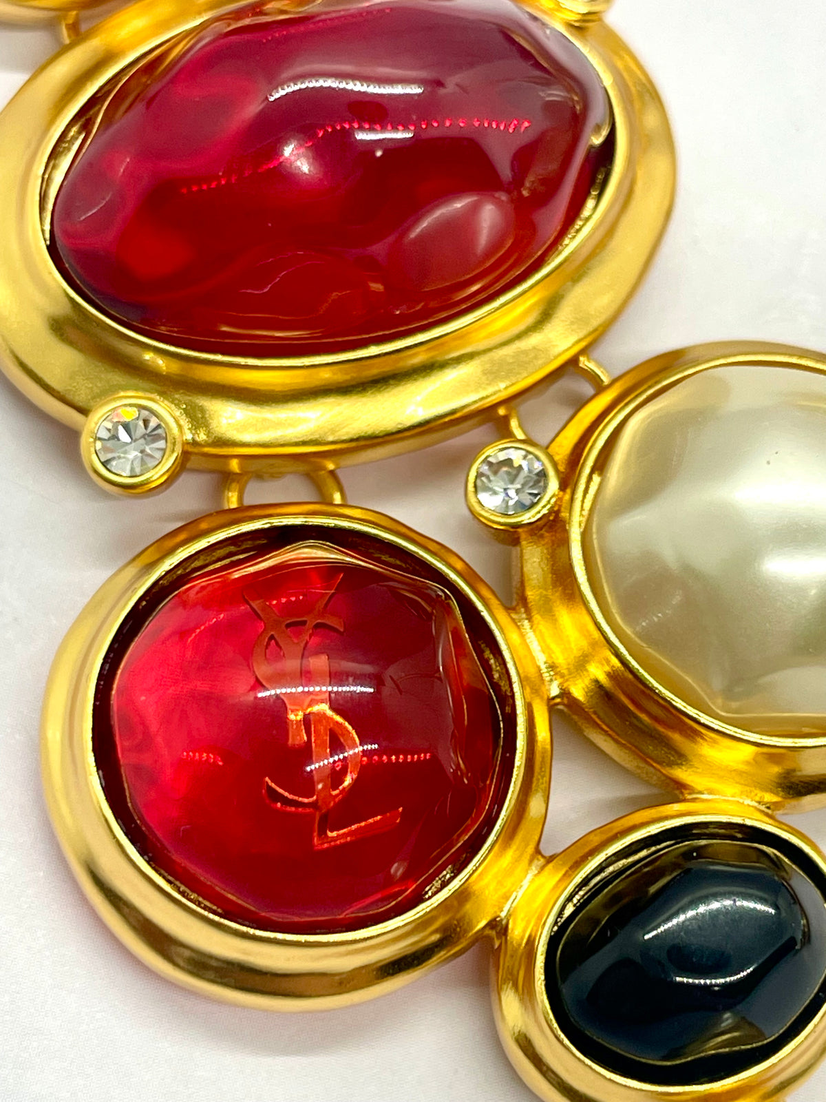 YSL YVES SAINT LAURENT Clip On Statement Earrings - Pre owned