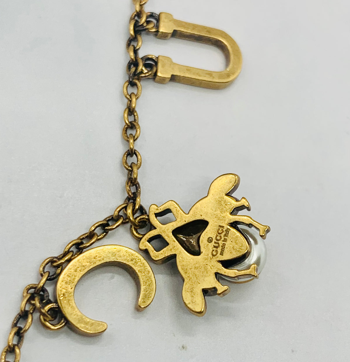 GUCCI GG Brass Bee Necklace - Pre owned