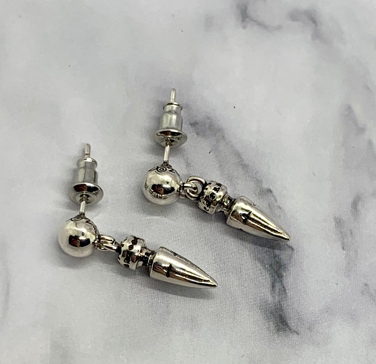 CHROME HEARTS Silver Pendant Earrings - Pre owned