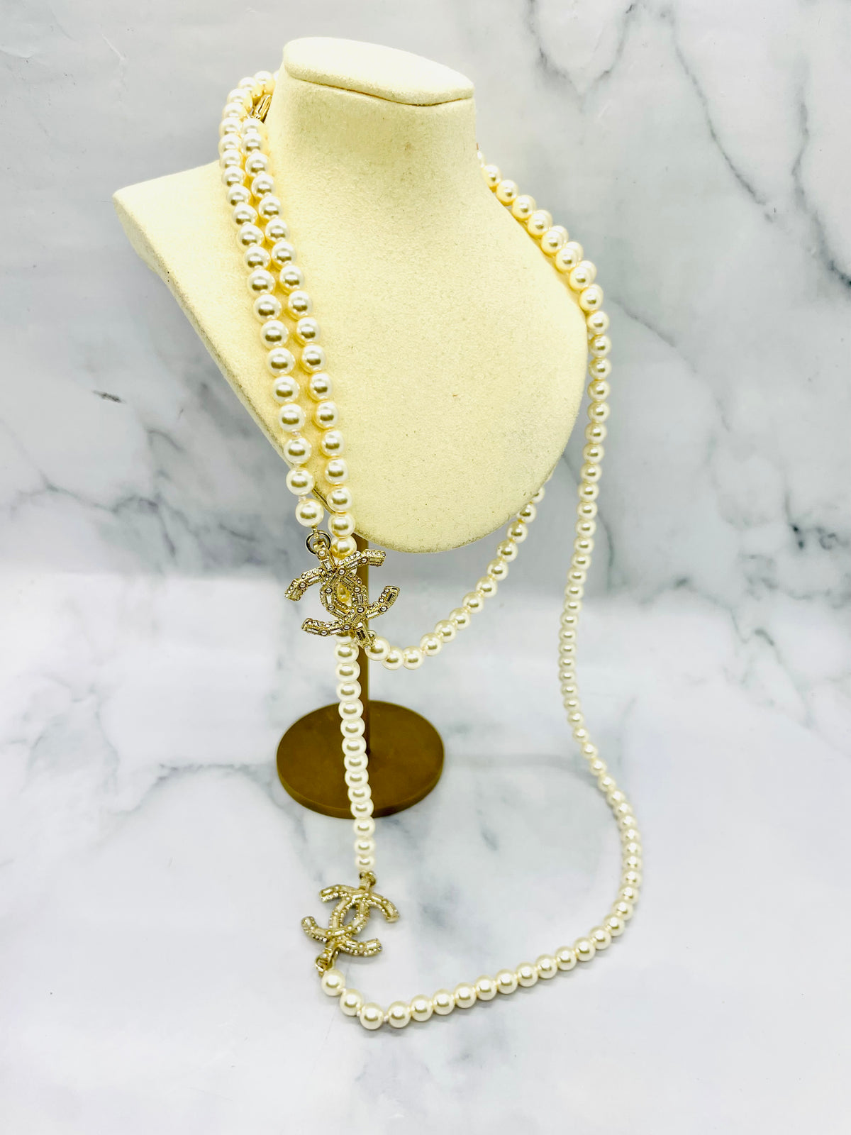 CHANEL CC Pearl Layered Necklace - Pre owned