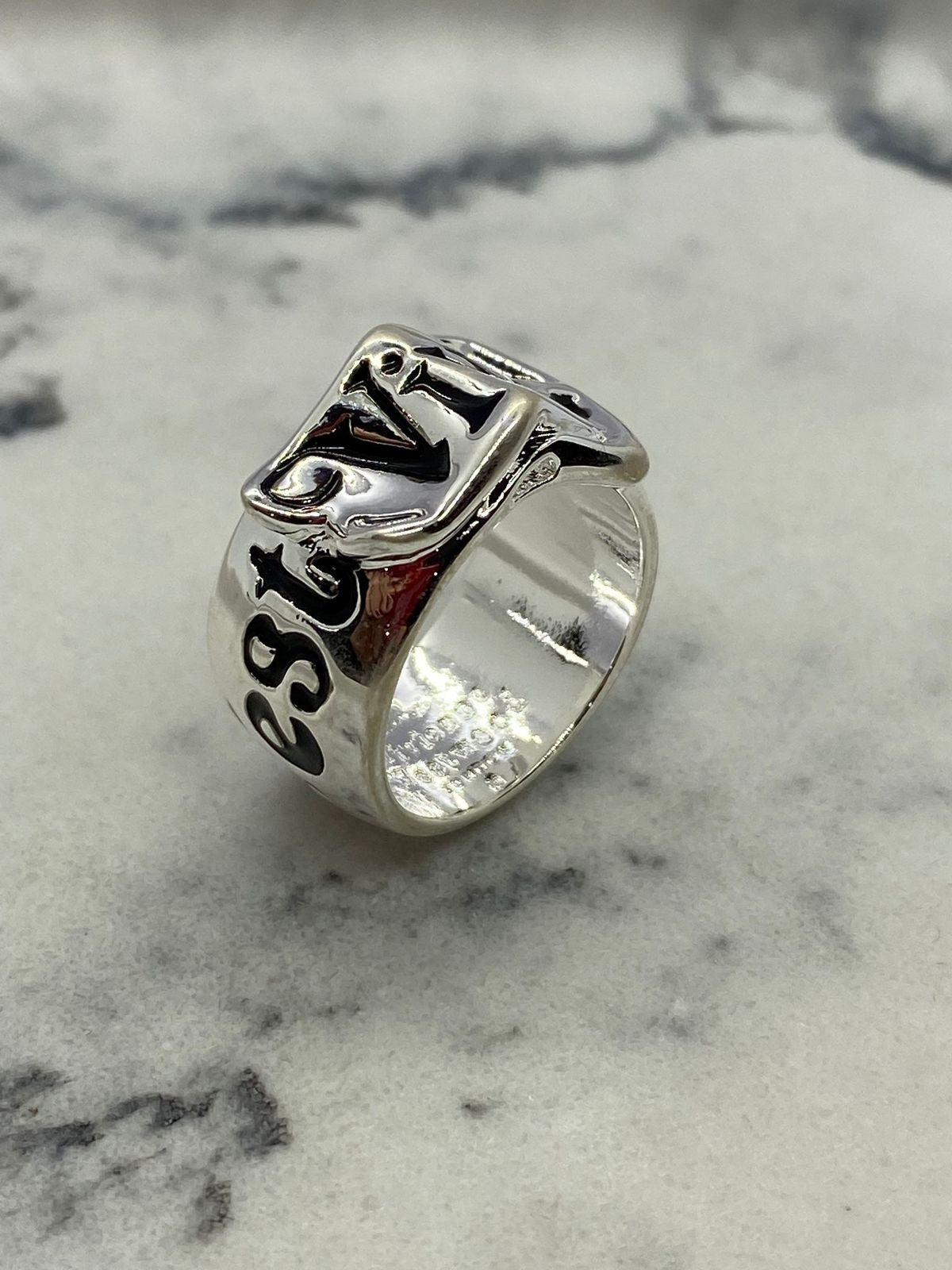 VIVIENNE WESTWOOD Silver Tone Ring Size M 7 - Pre owned