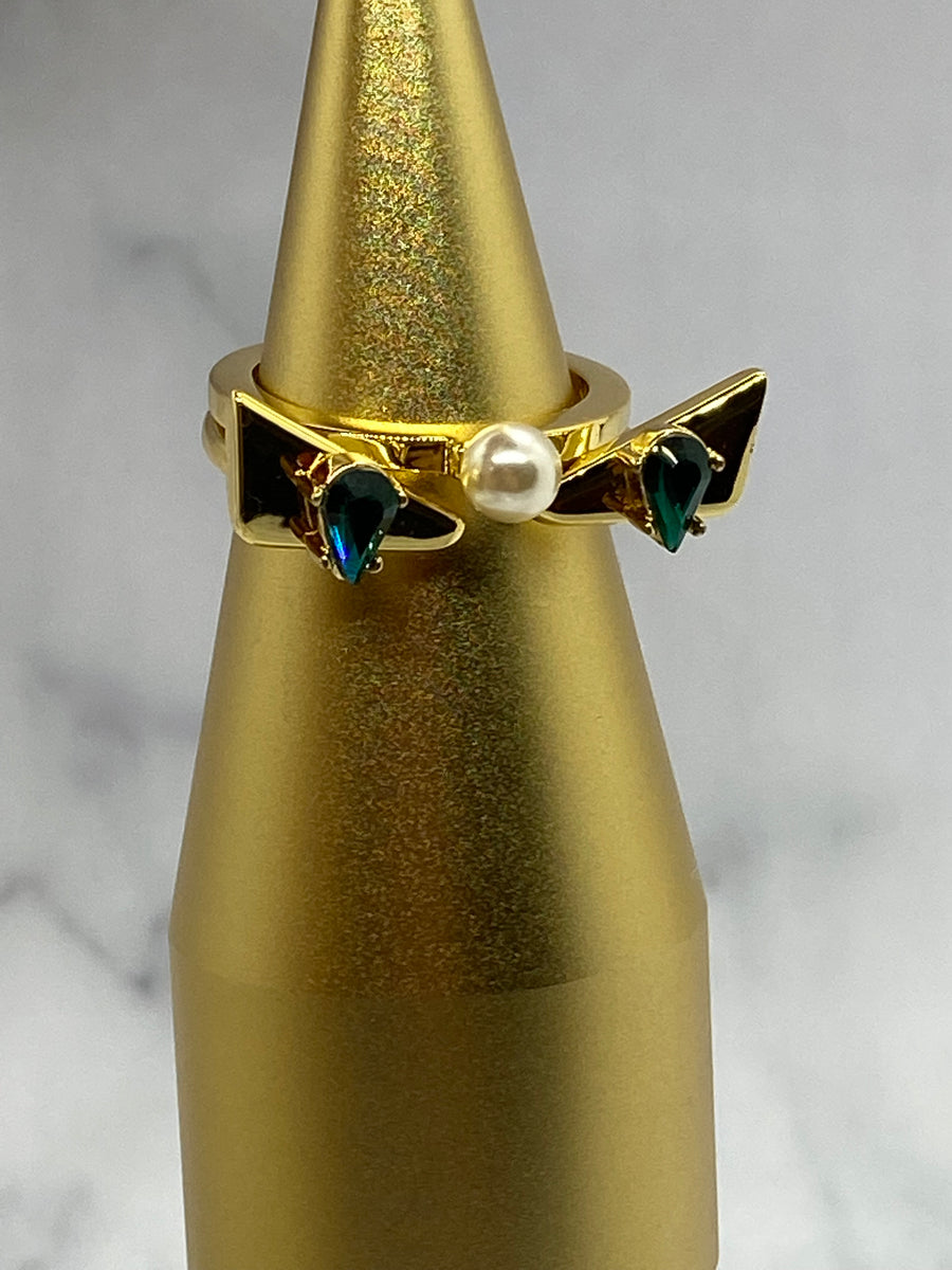 FENDI Monster Rhinestone 2 Ring Set - Pre owned
