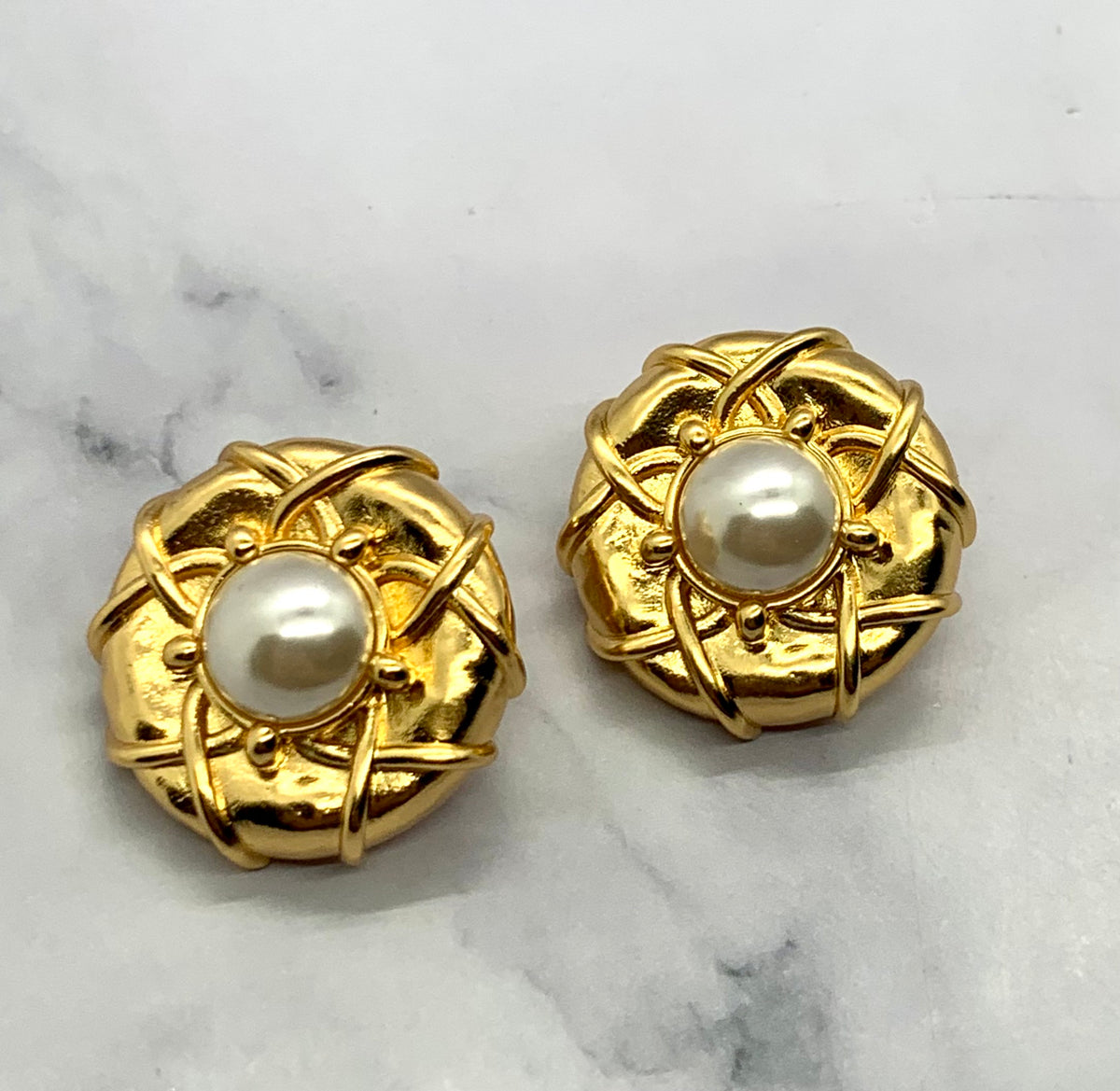KARL LAGERFELD Vintage Rare Clip On Earrings - Pre owned