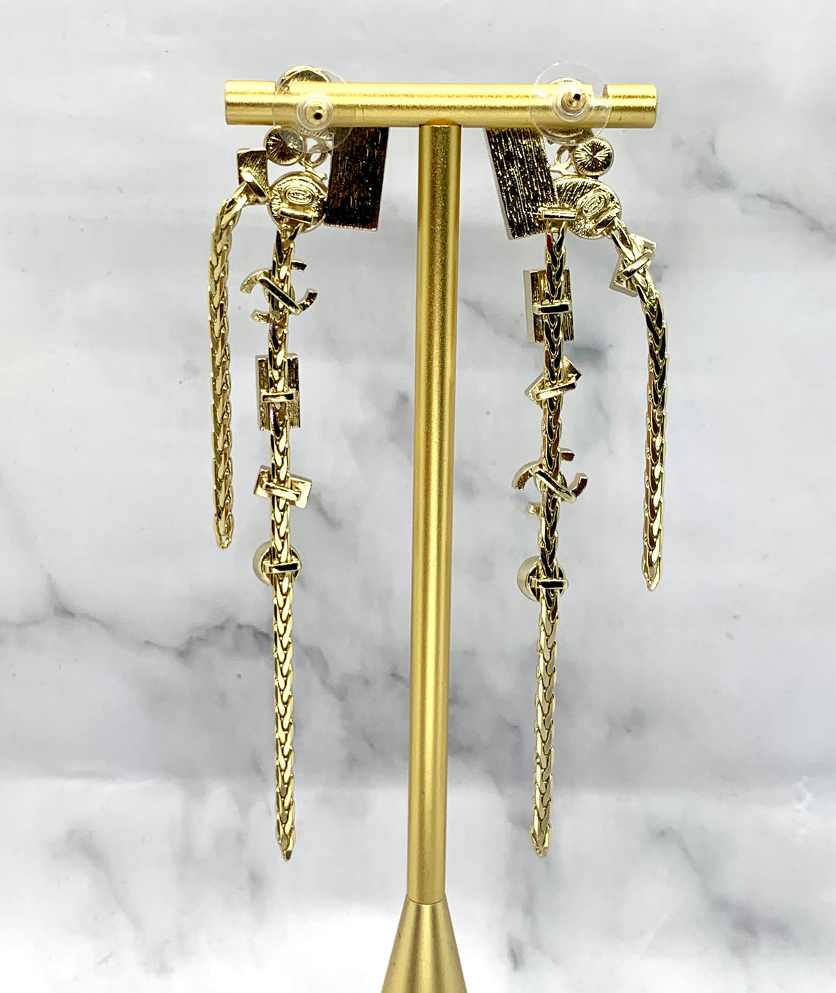 CHANEL CC Rhinestone Statement Earrings - Pre owned