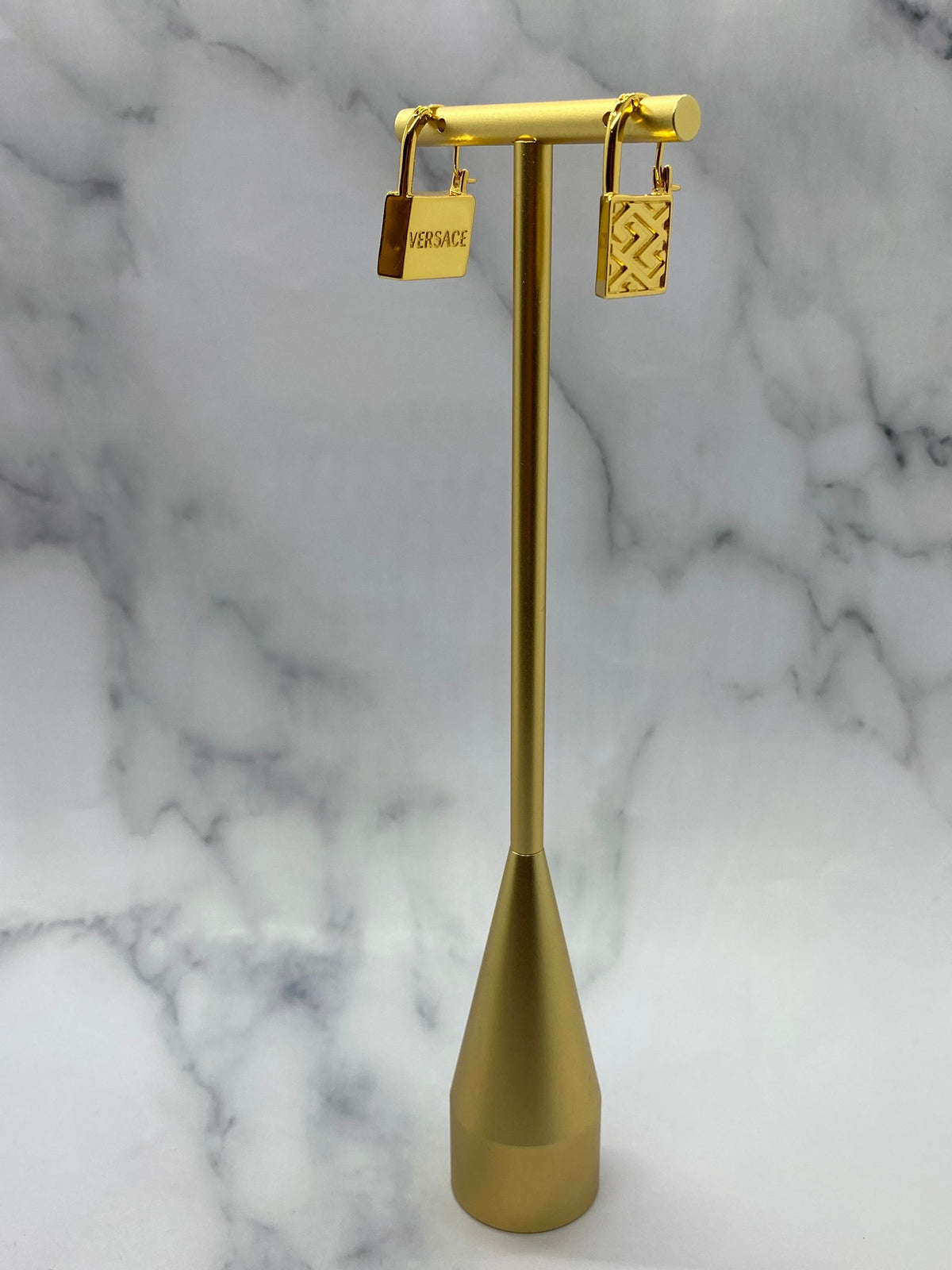 VERSACE Lock Pendant Earrings - Pre owned