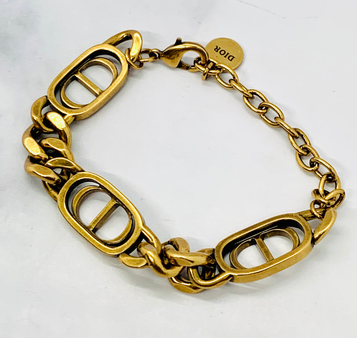 CHRISTIAN DIOR CD Bracelet Chain Bracelet - Pre owned