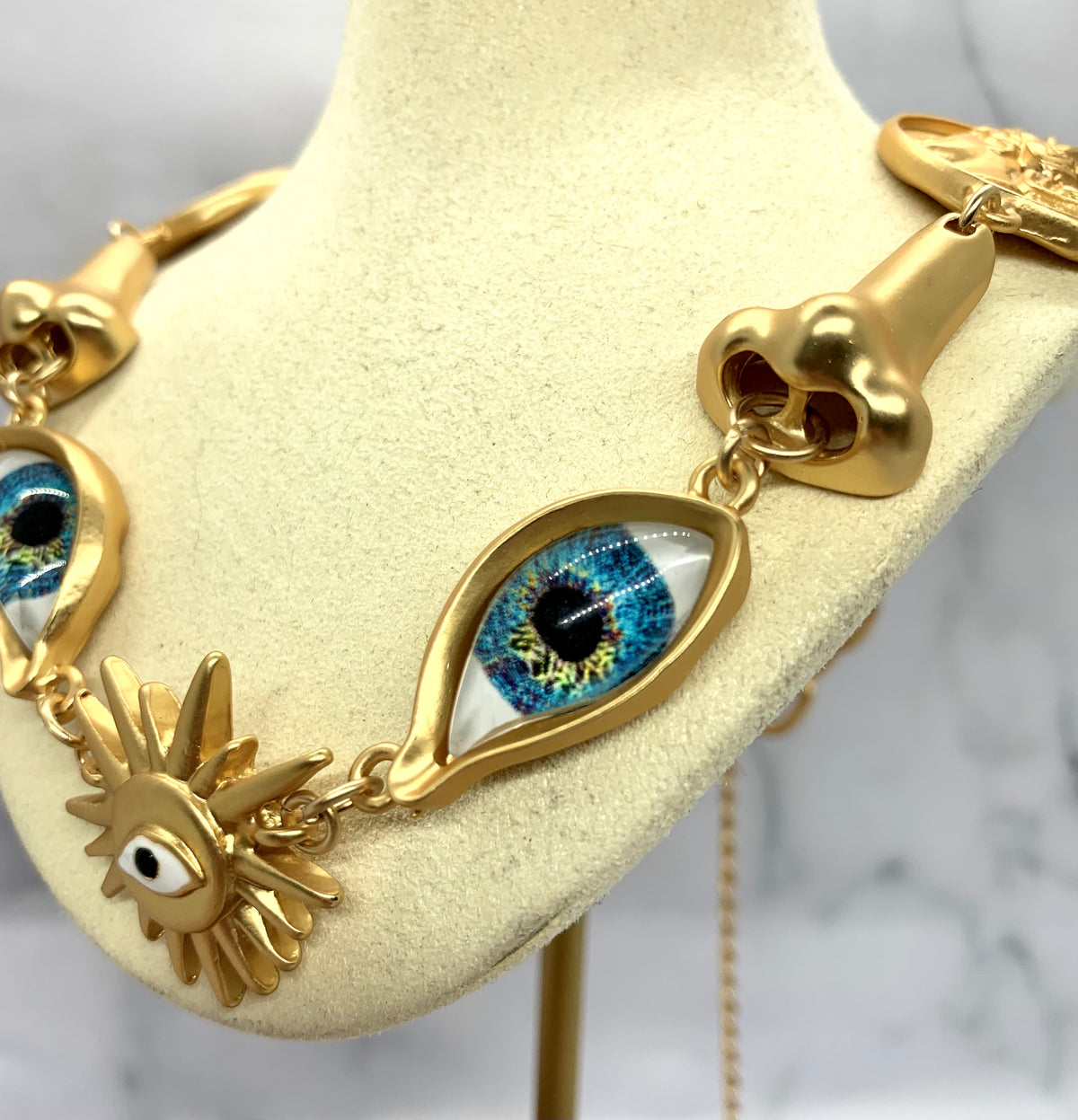 SCHIAPARELLI Eyes & Nose Statement Necklace - Pre owned