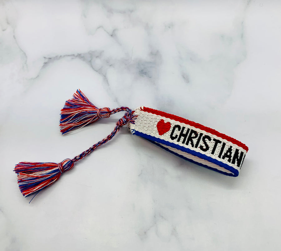 CHRISTIAN DIOR Fabric Friendship Bracelet - Pre owned
