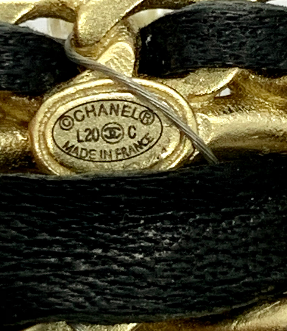 CHANEL CC Pearl & Leather Hair Clip Barrette - USED