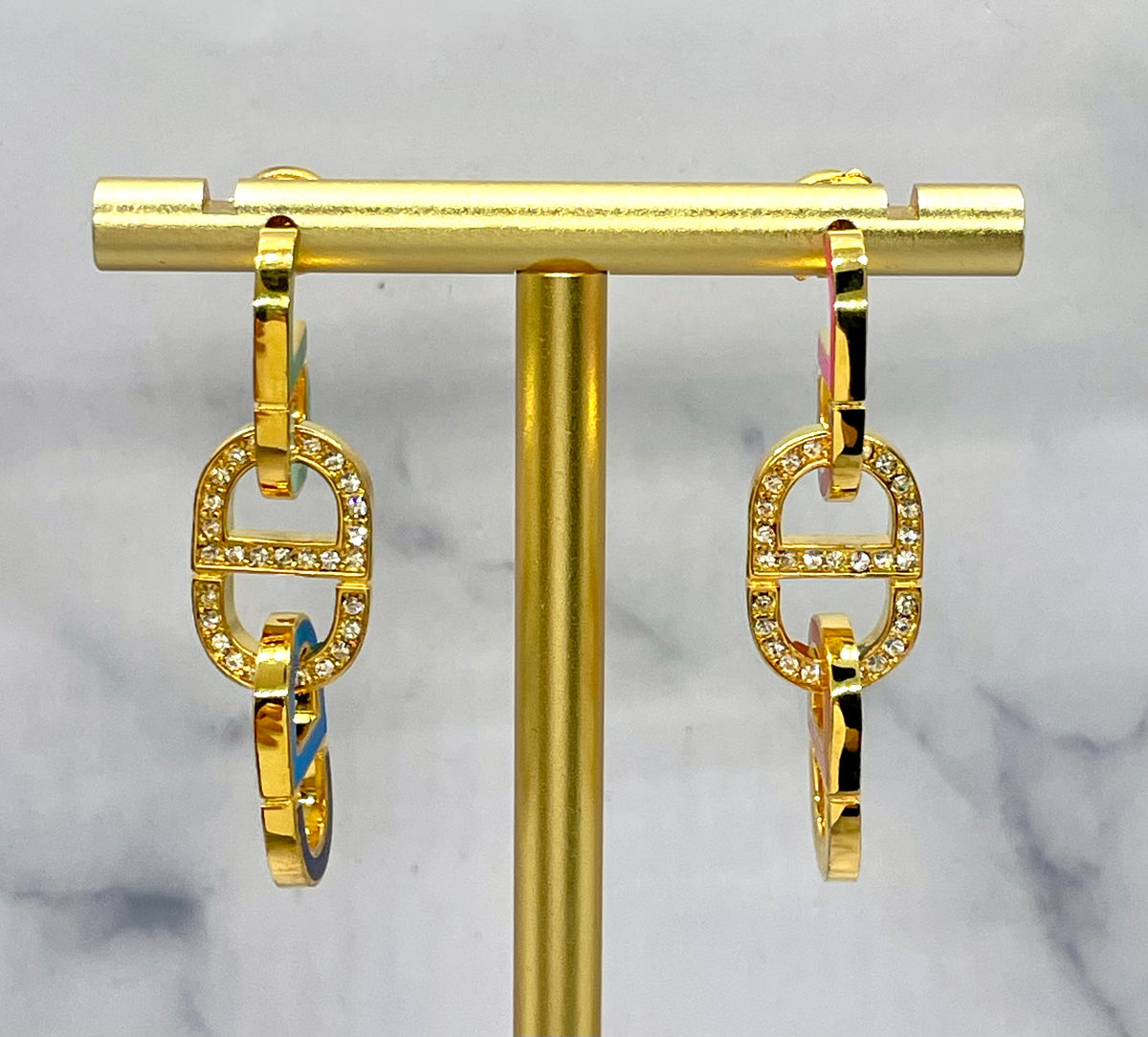 CHRISTIAN DIOR Multicolor Monogram Pendant Earrings - Pre owned