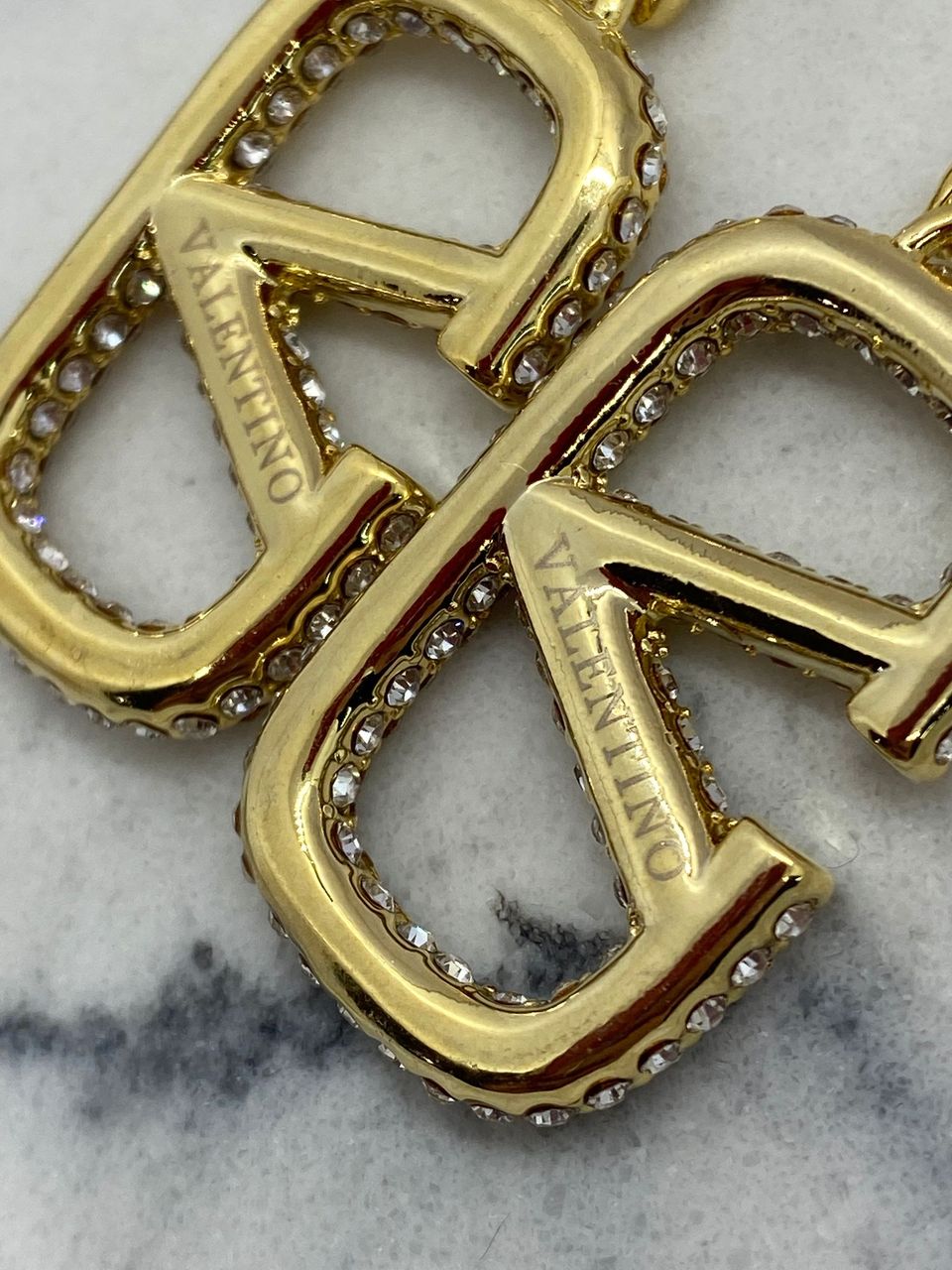VALENTINO Rhinestone Earrings - Pre owned