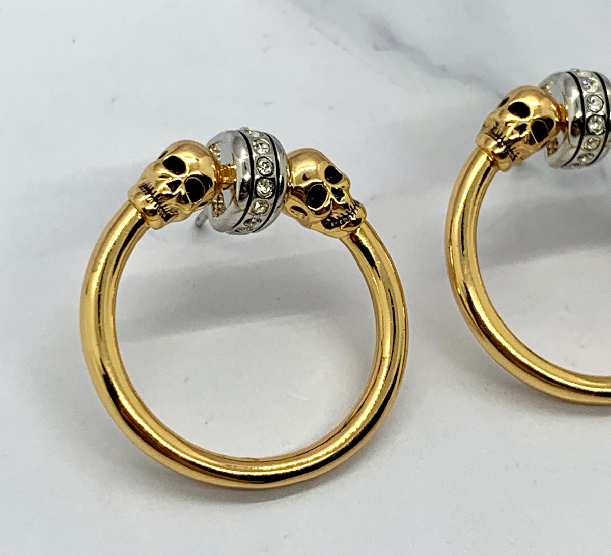 ALEXANDER MCQUEEN Skull Hoop Earrings - Pre owned