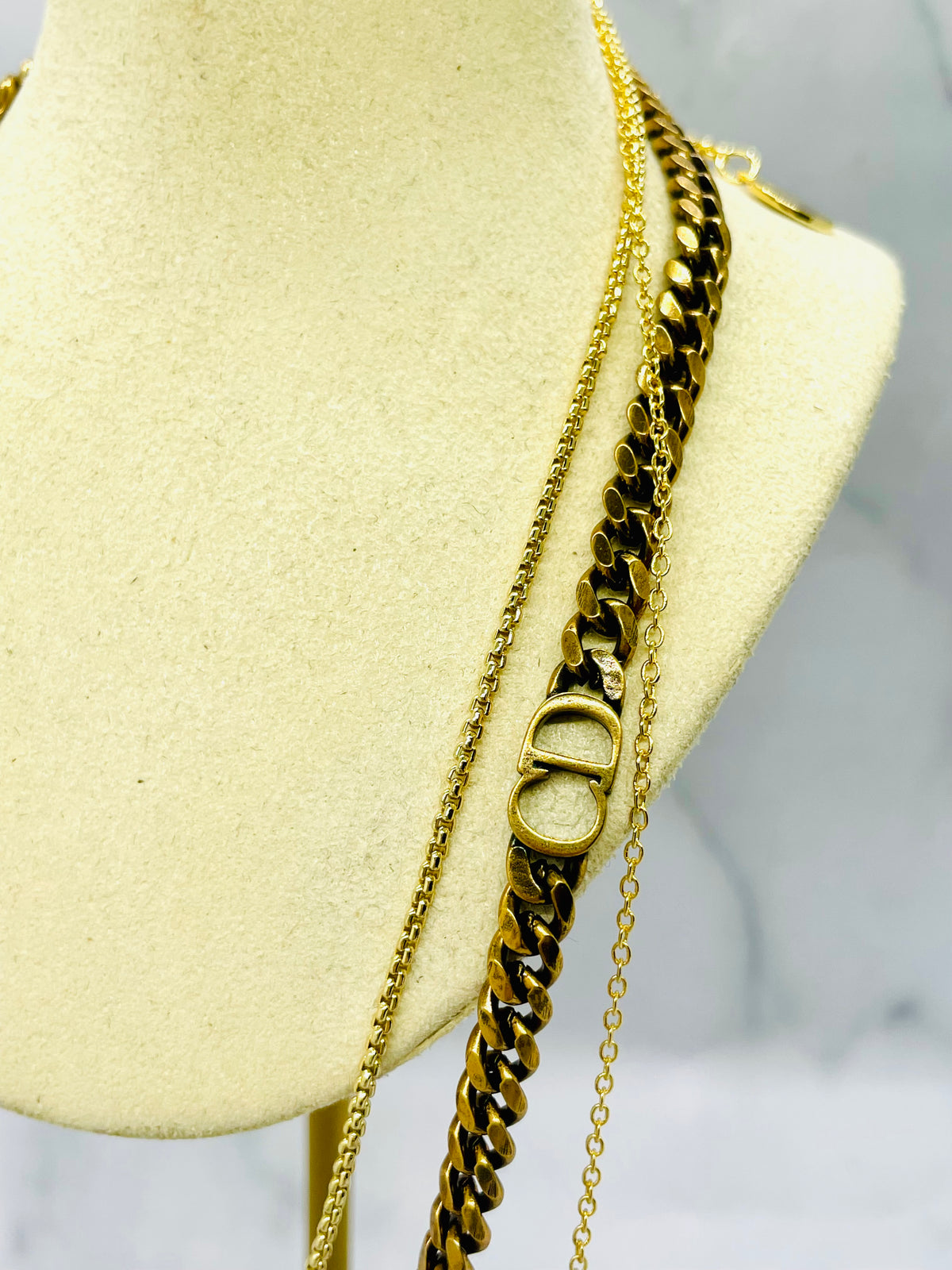 CHRISTIAN DIOR Layered Statement Necklace - Pre owned