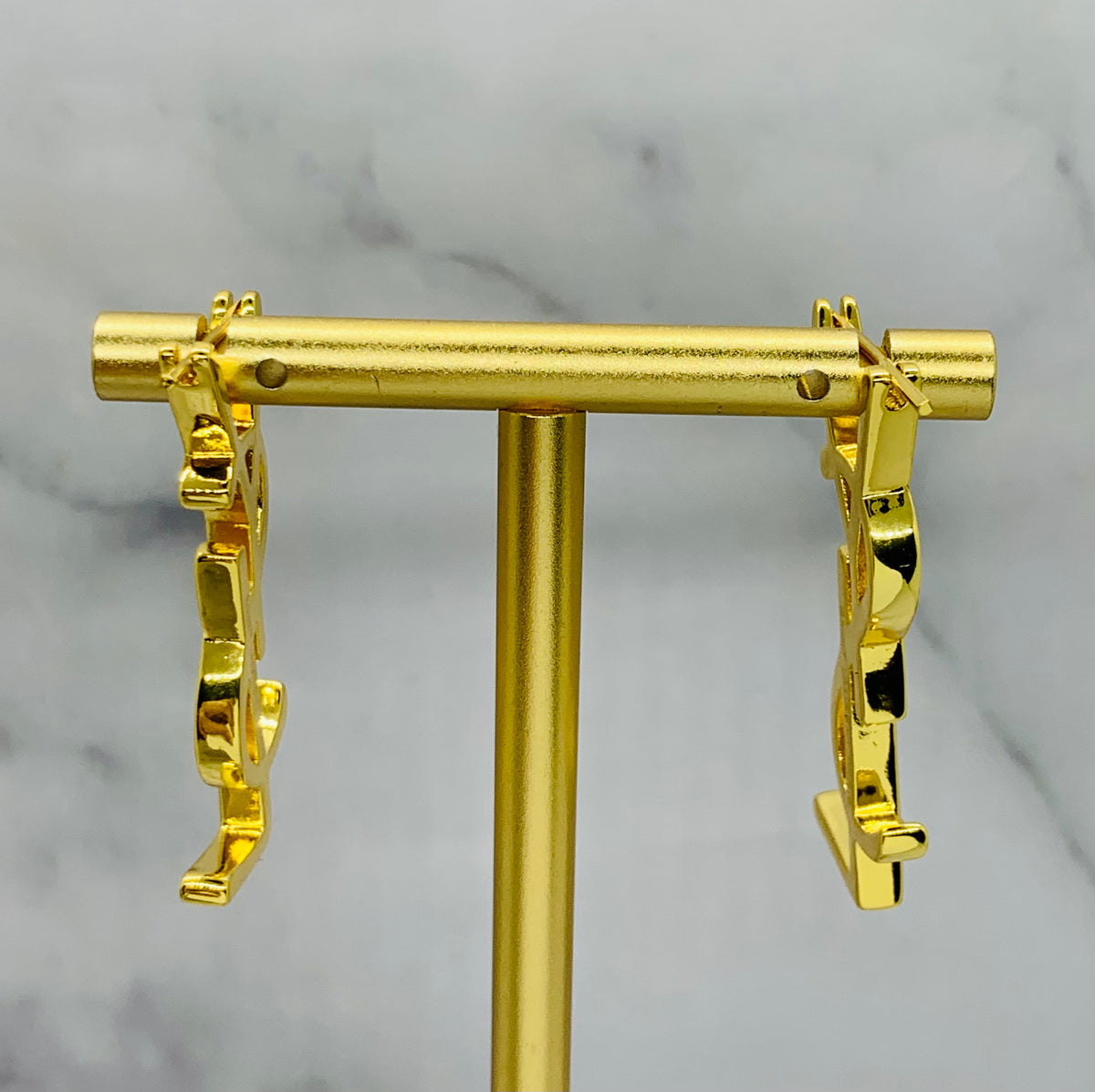 YSL YVES SAINT LAURENT Monogram Earrings - Pre owned