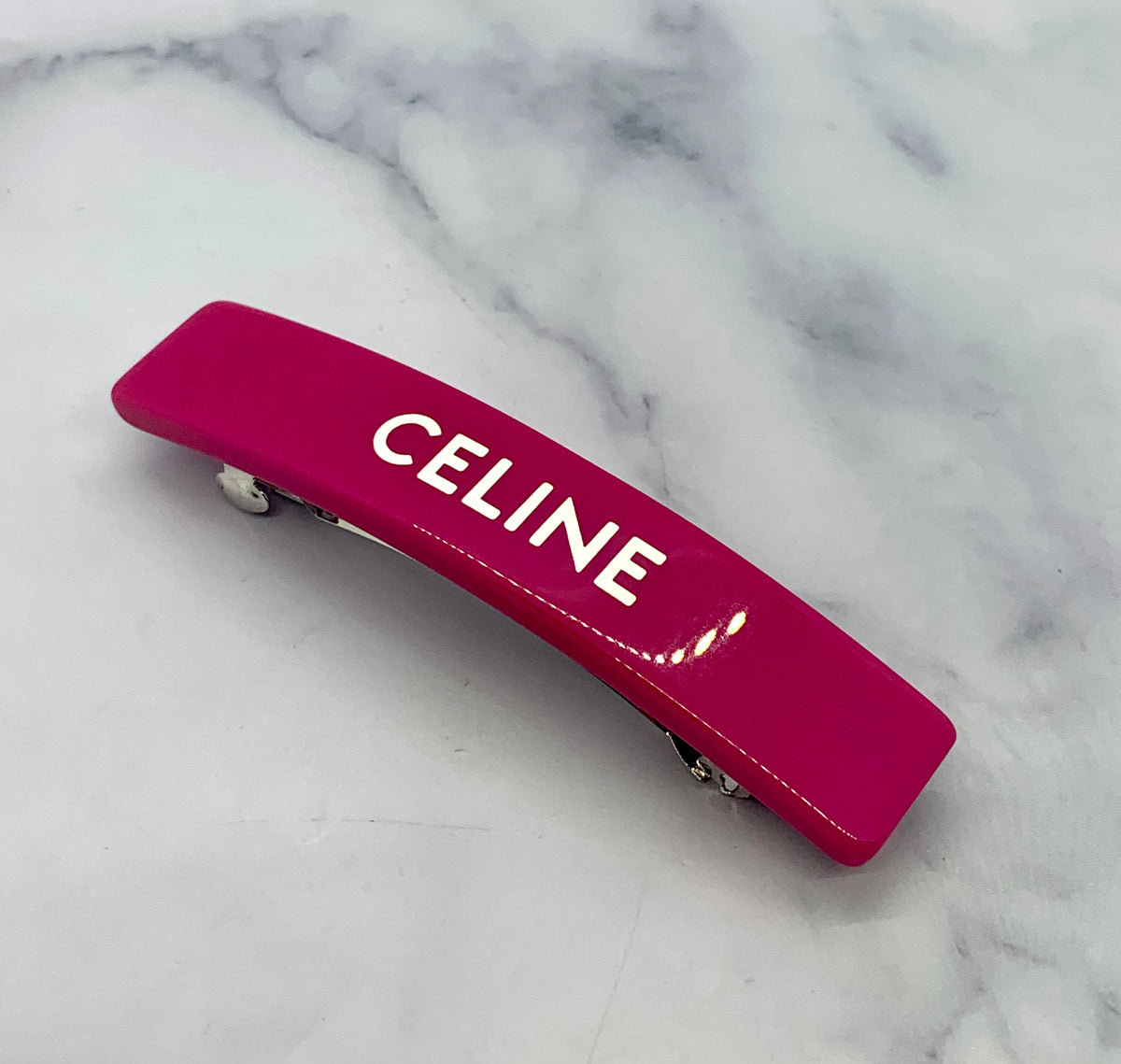 CELINE Pink Hair Clip Barrette - Pre owned