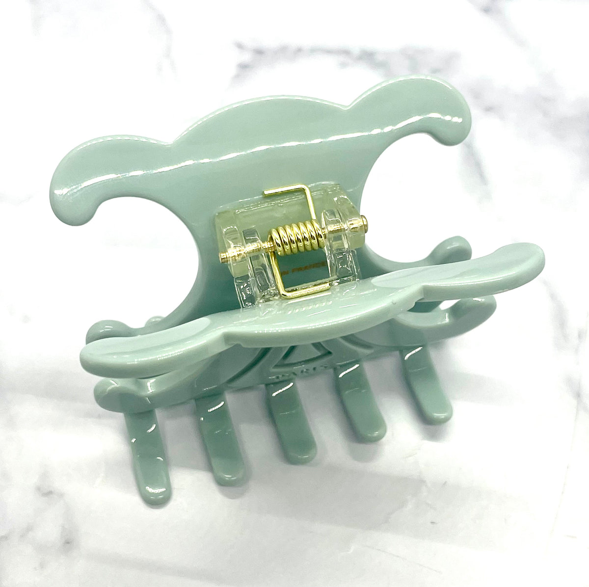 CELINE Mint Monogram Hair Clip - Pre owned