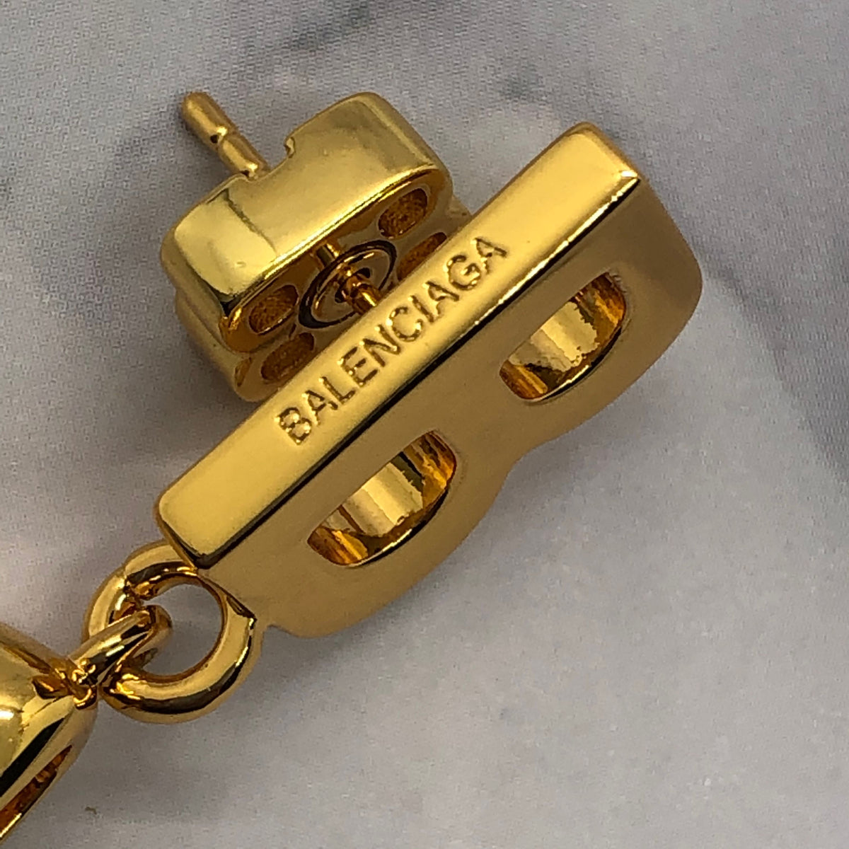 BALENCIAGA BB Gold Barbie Shoe Earrings - Pre owned