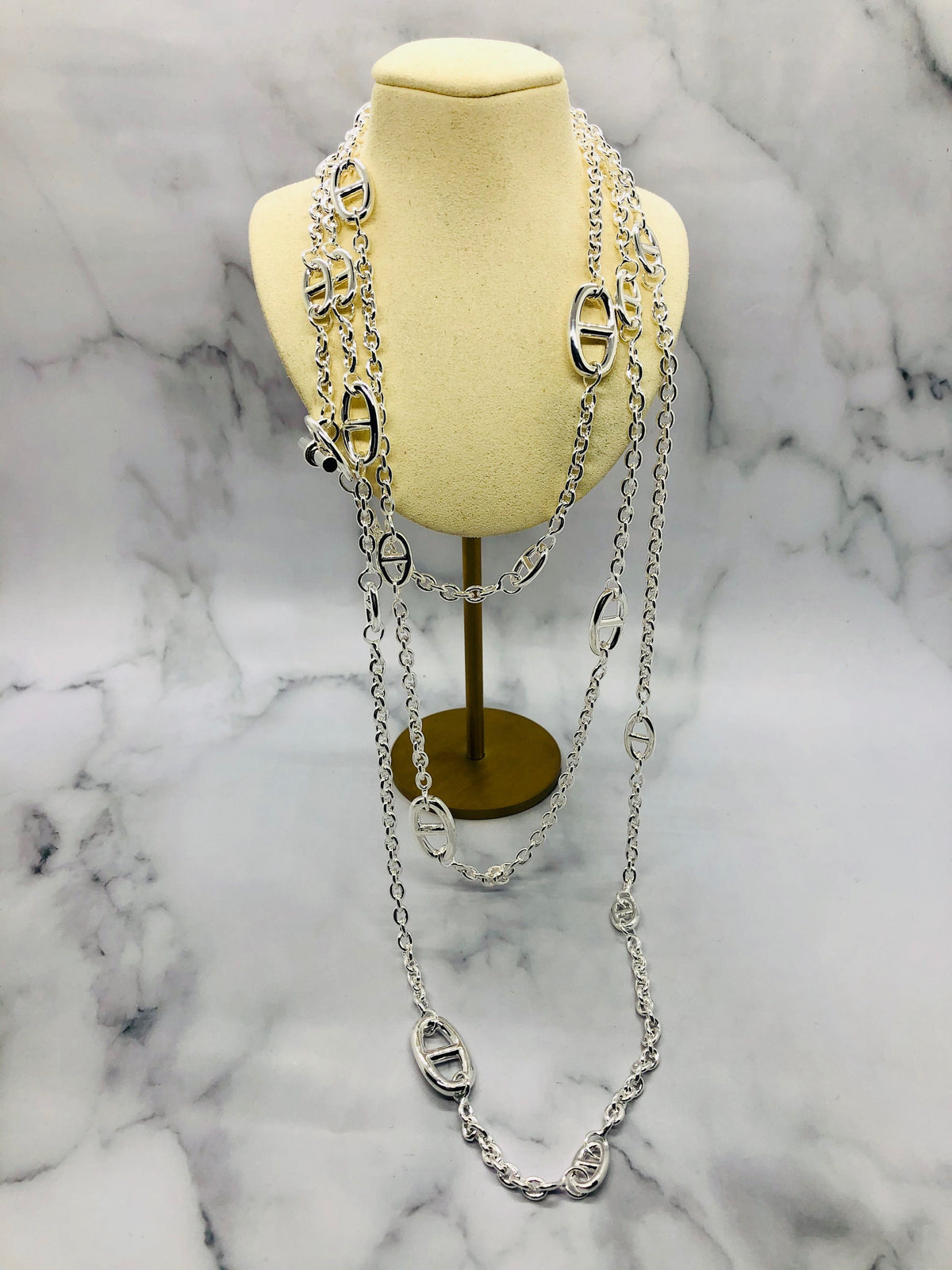 Hermes Farandole Long Silver Necklace - Pre owned
