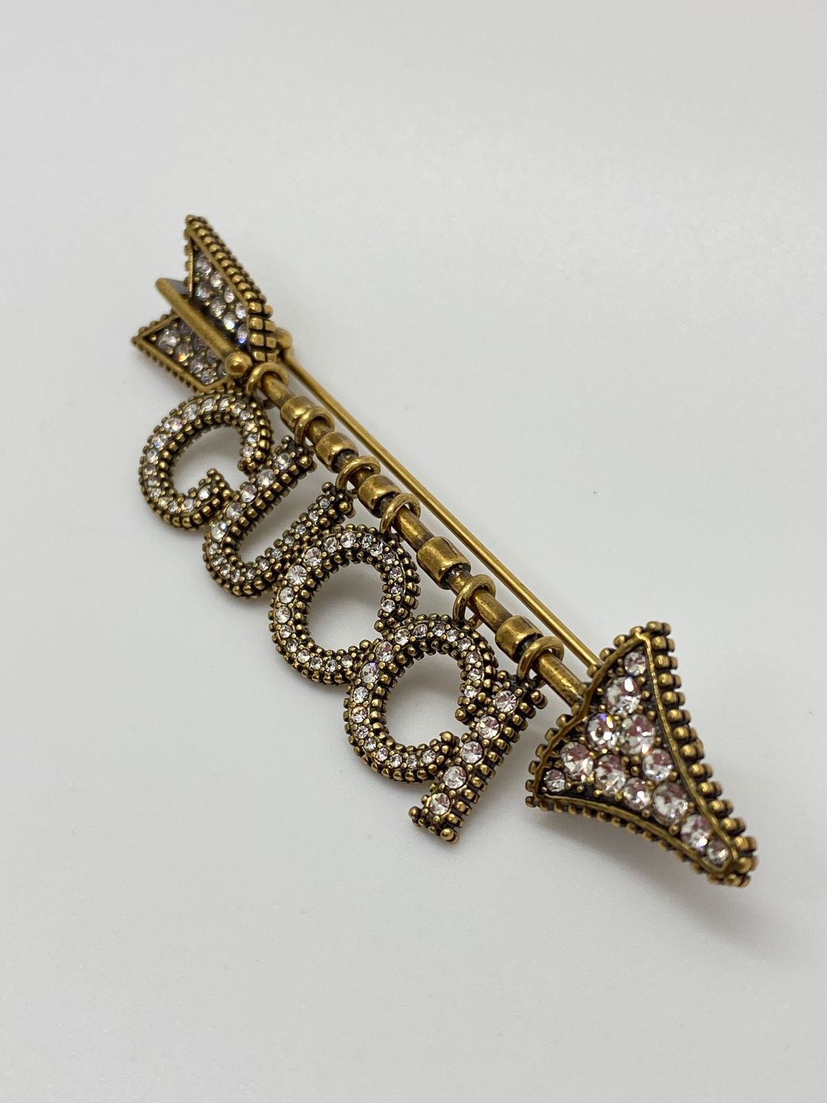 GUCCI Brass Tone Arrow Brooch Pin - Pre owned