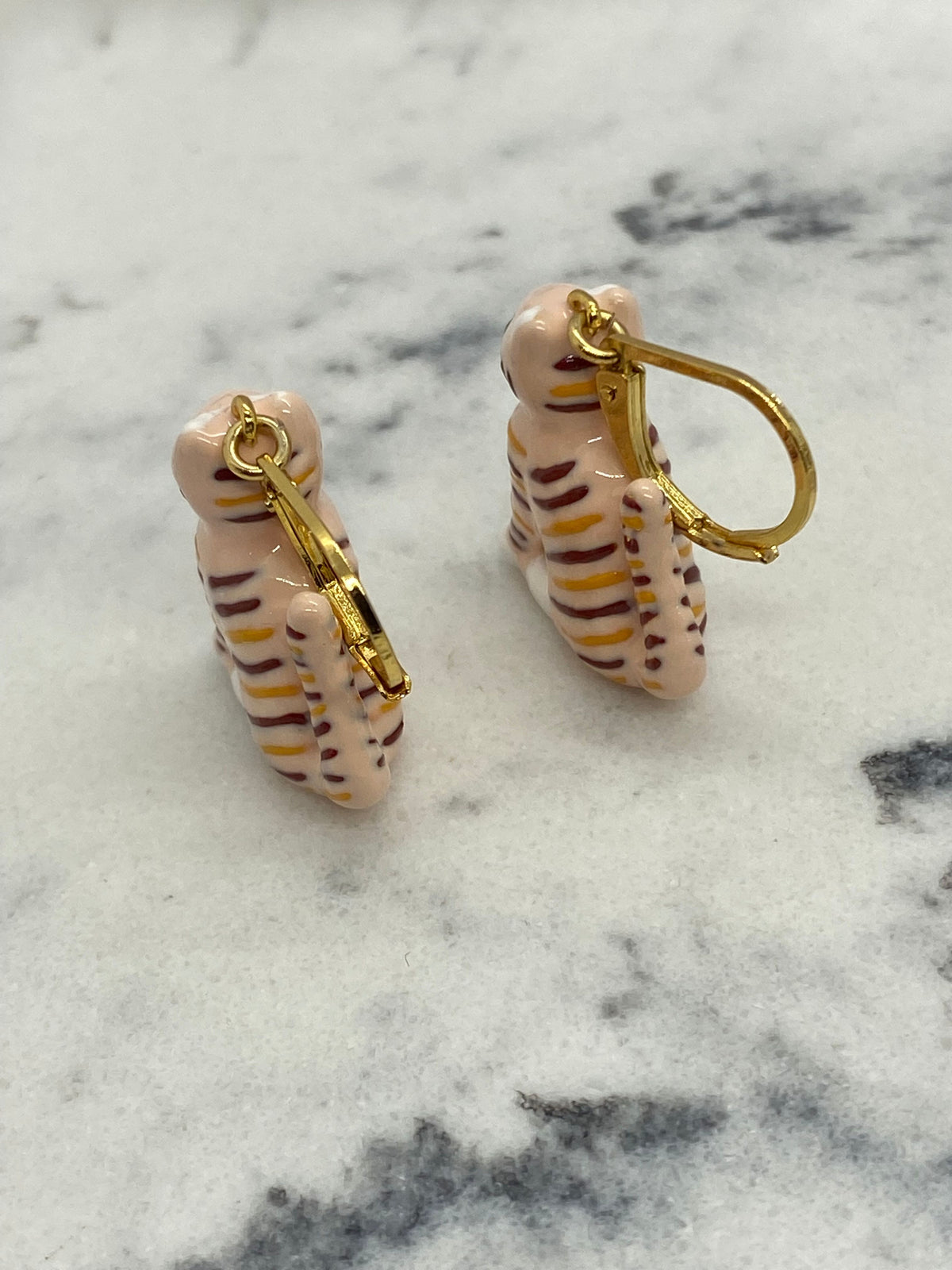 CELINE Cat Charm Pendant Earrings - Pre owned