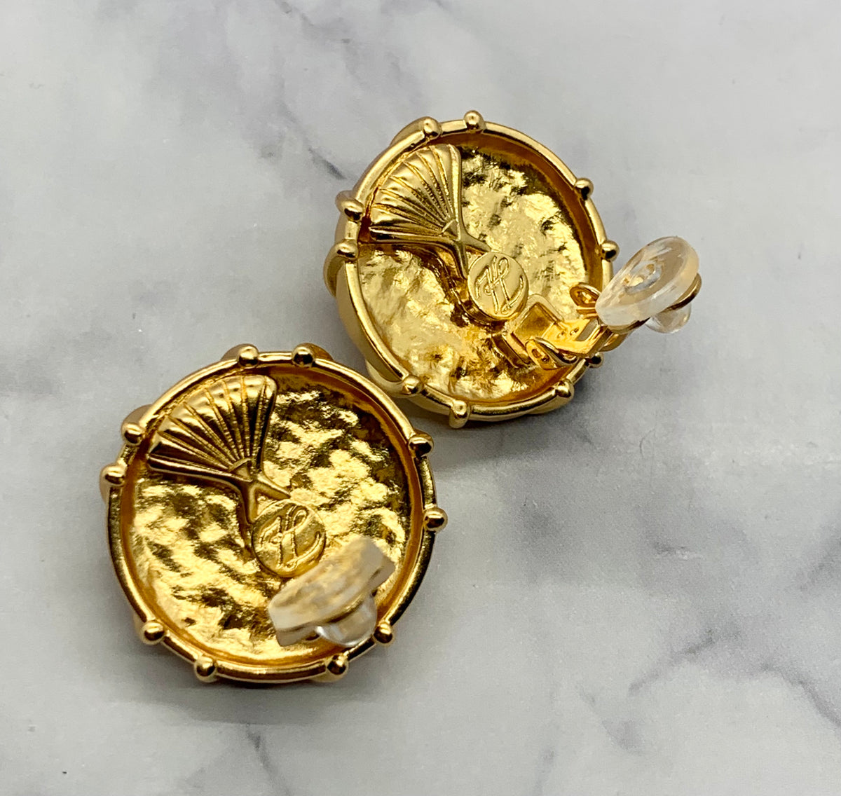 KARL LAGERFELD Vintage Rare Clip On Earrings - Pre owned