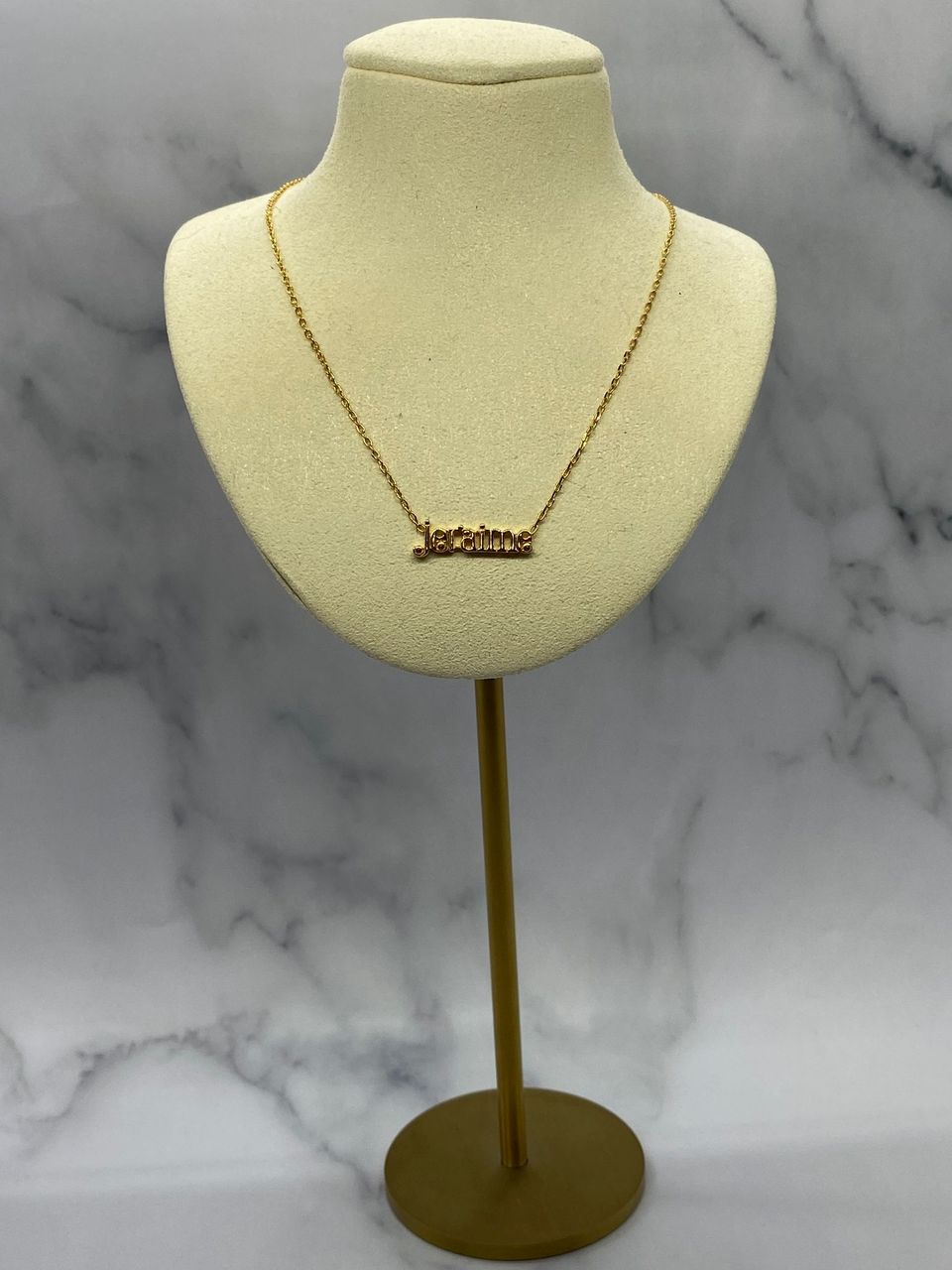 Auth CELINE JE'TAIME Gold Tone Necklace - Pre owned