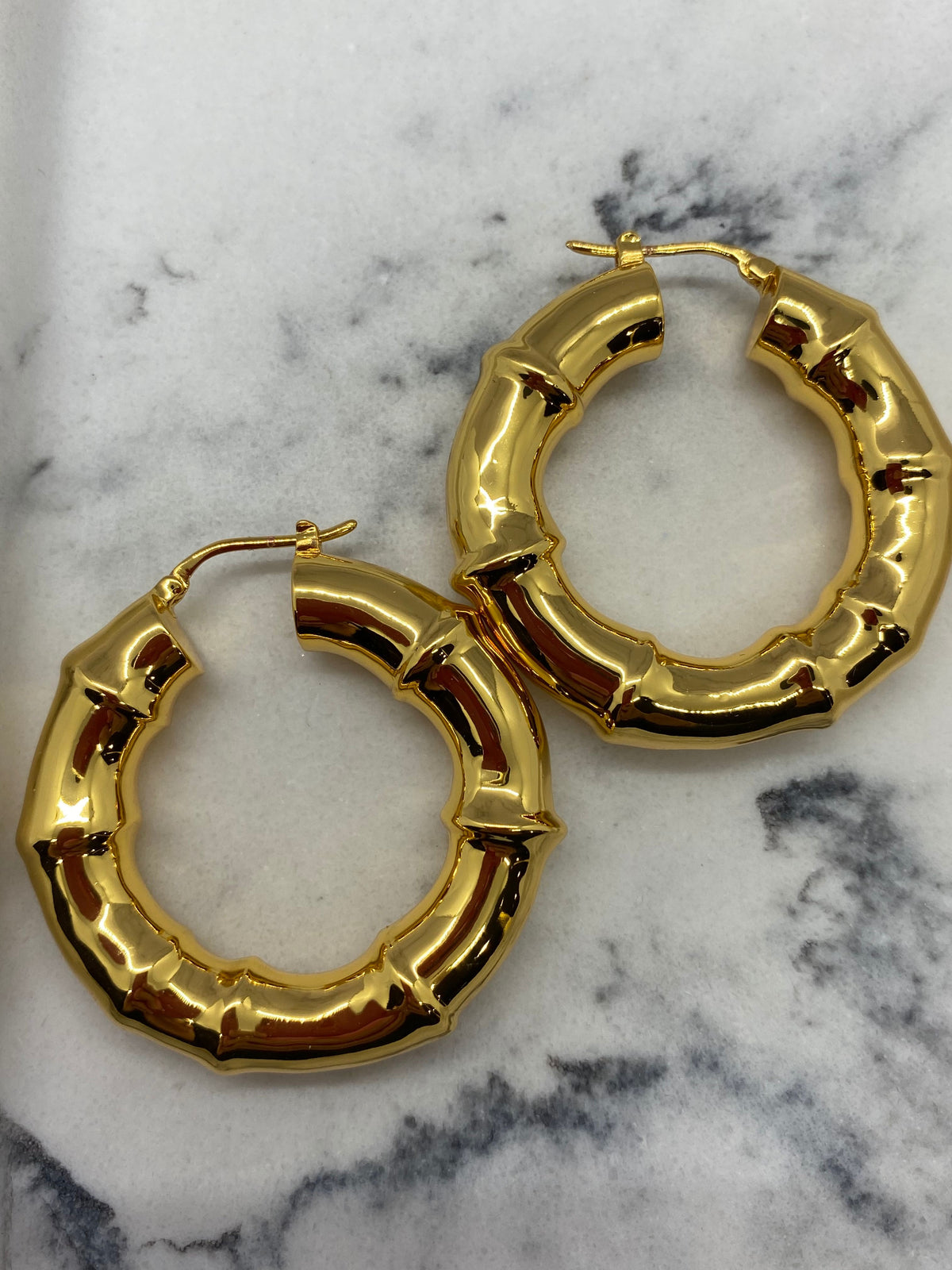 BOTTEGA VENETA Gold Chunky Hoop Earrings