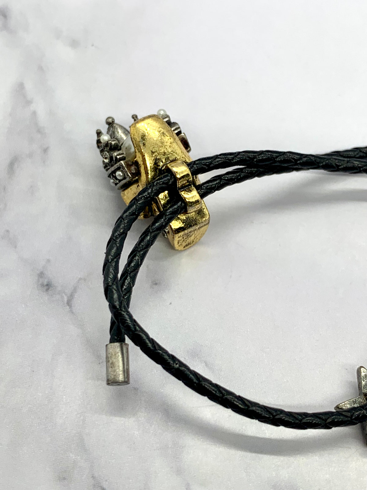ALEXANDER MCQUEEN Skull Leather UNISEX Bracelet - Pre owned