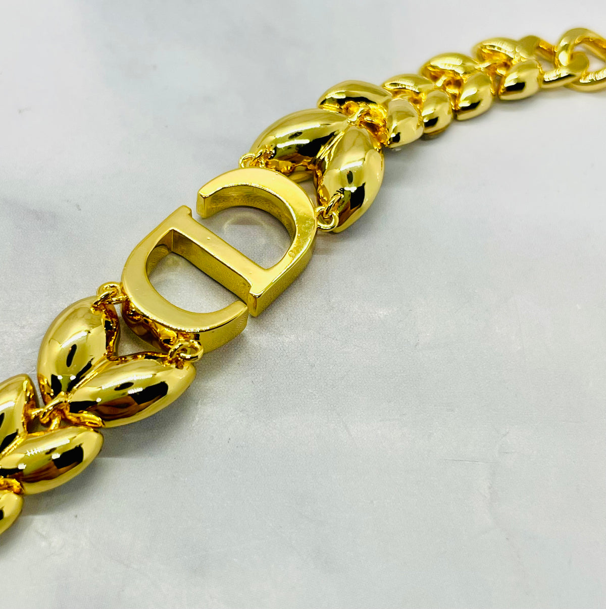 CHRISTIAN DIOR CD Rhinestone Bracelet - Pre owned