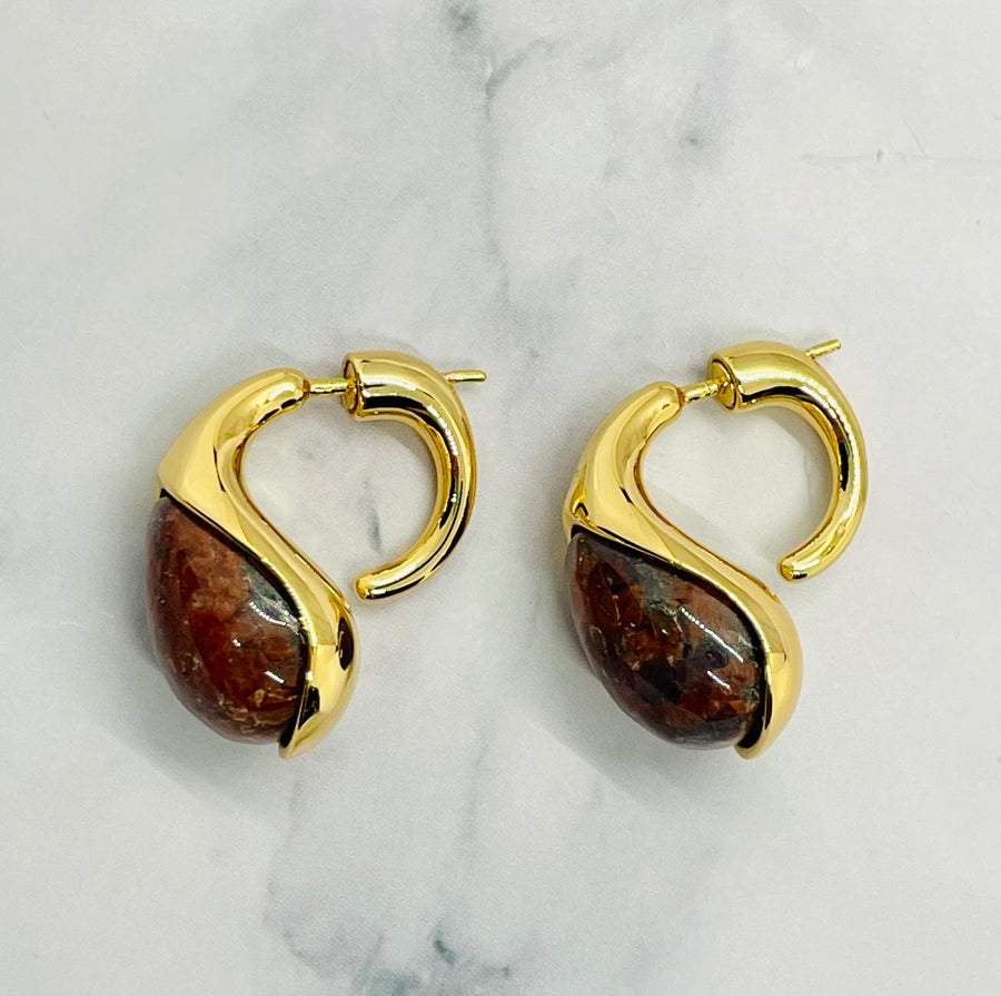 BOTTEGA VENETA Drop Stone Earrings - Pre owned