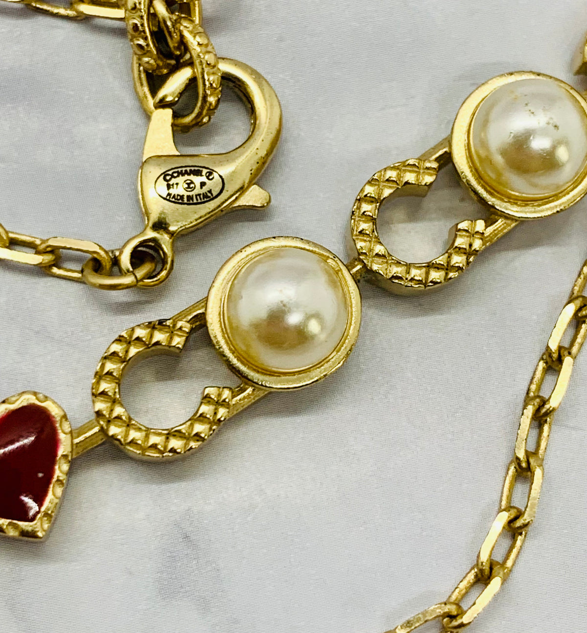 CHANEL I Heart Coco CC Necklace - USED