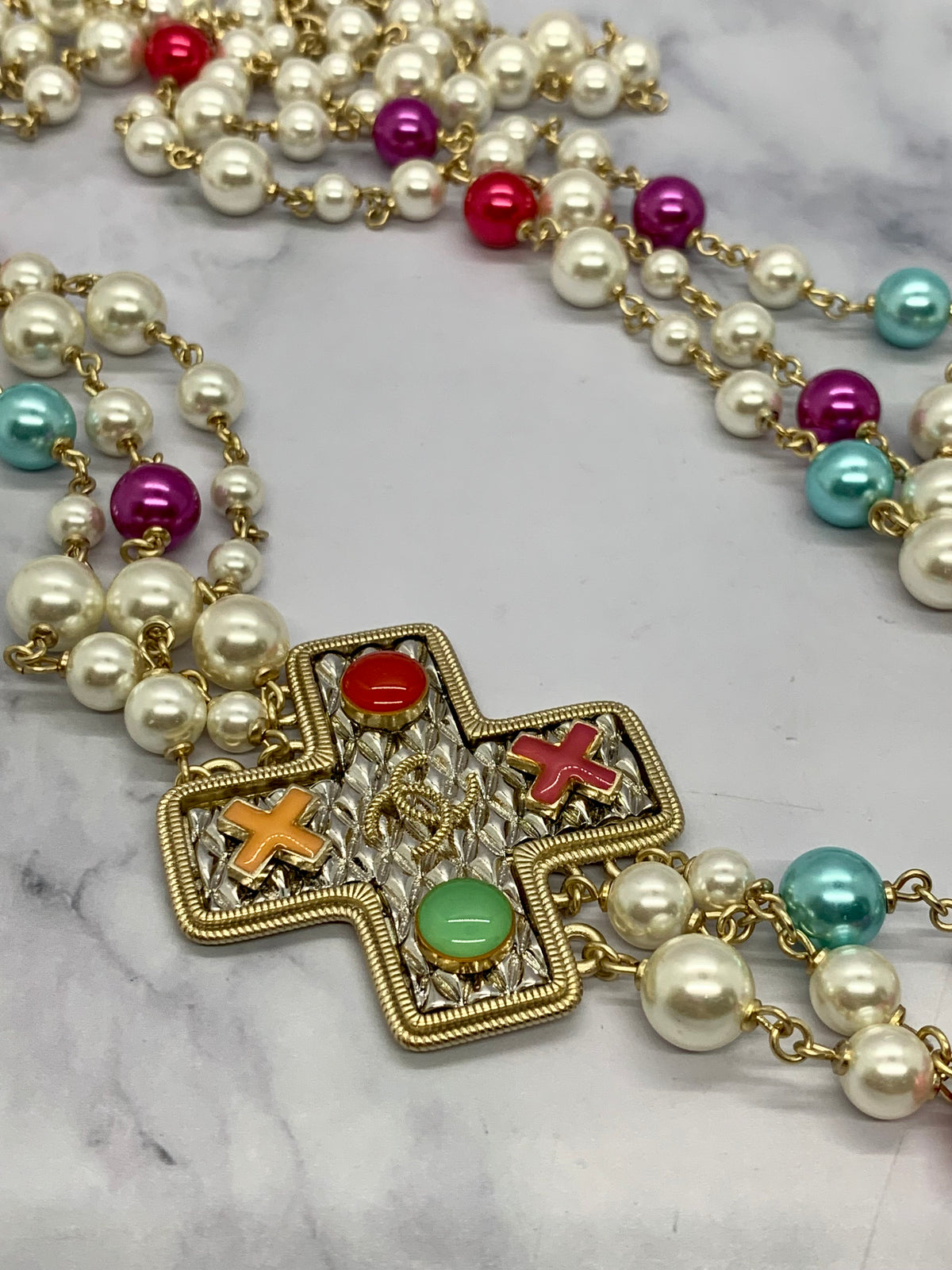 CHANEL CC 2017 Statement Necklace - USED