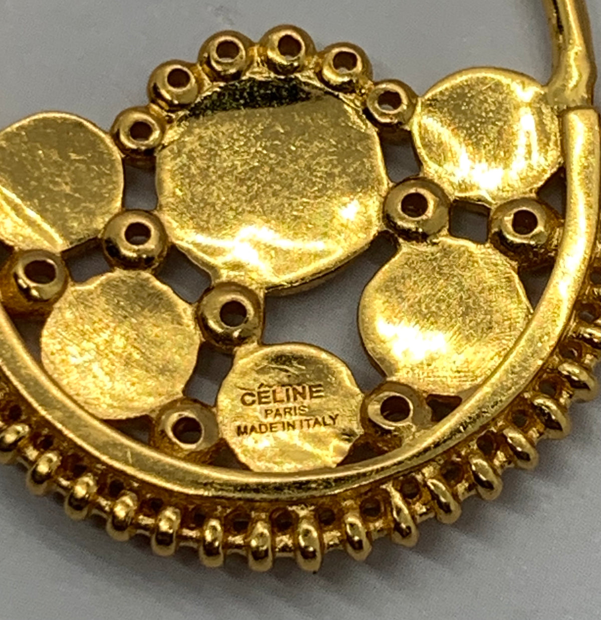 CELINE Ornate Hoop Earrings - Pre owned