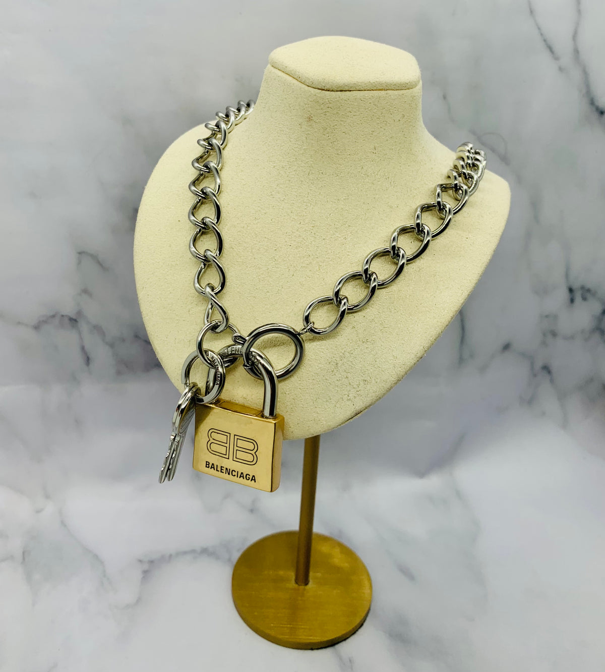 BALENCIAGA BB Lock Chain Necklace - Pre owned