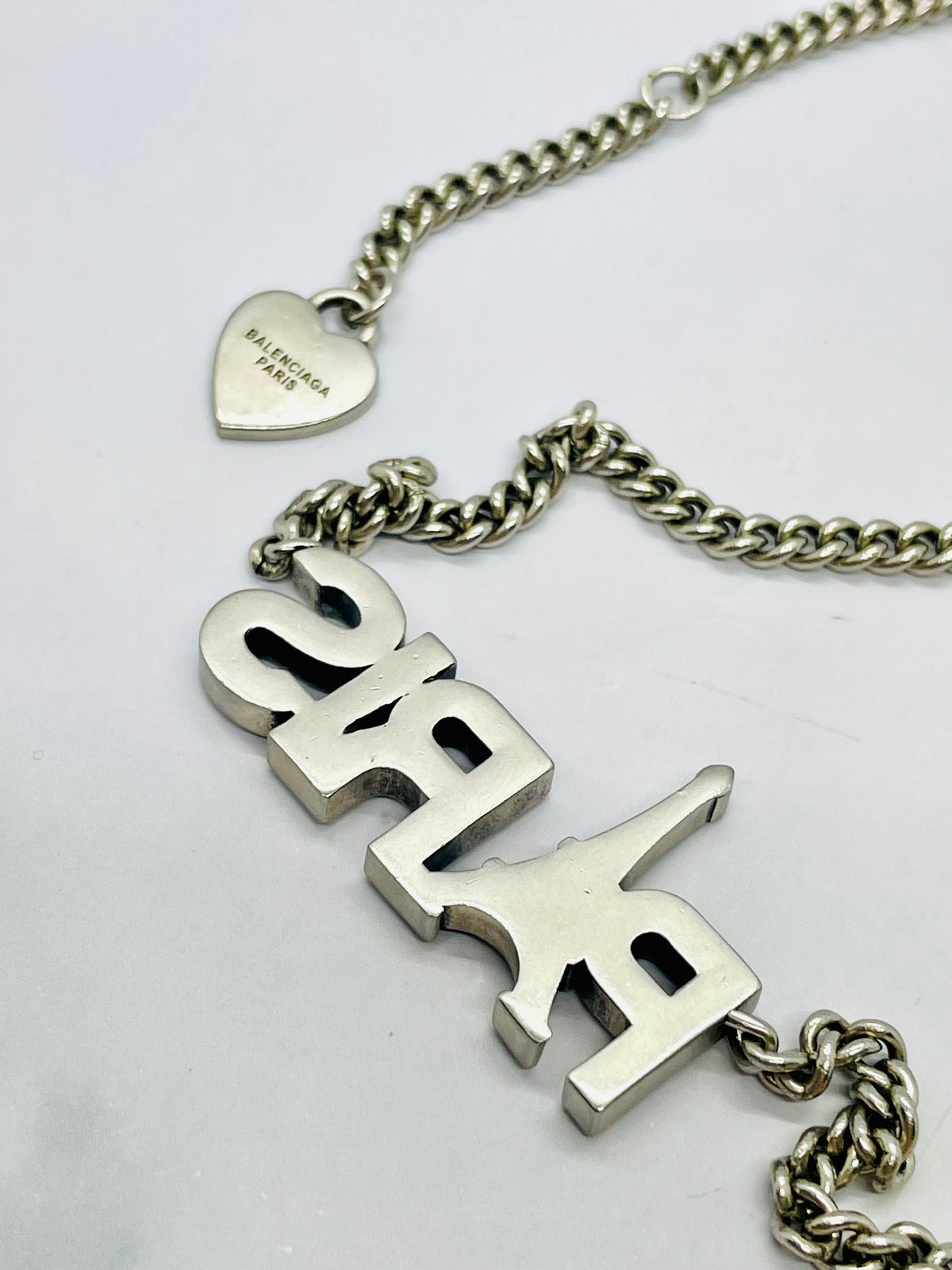 BALENCIAGA Paris Eiffel Tower Rhinestone Necklace - Pre owned