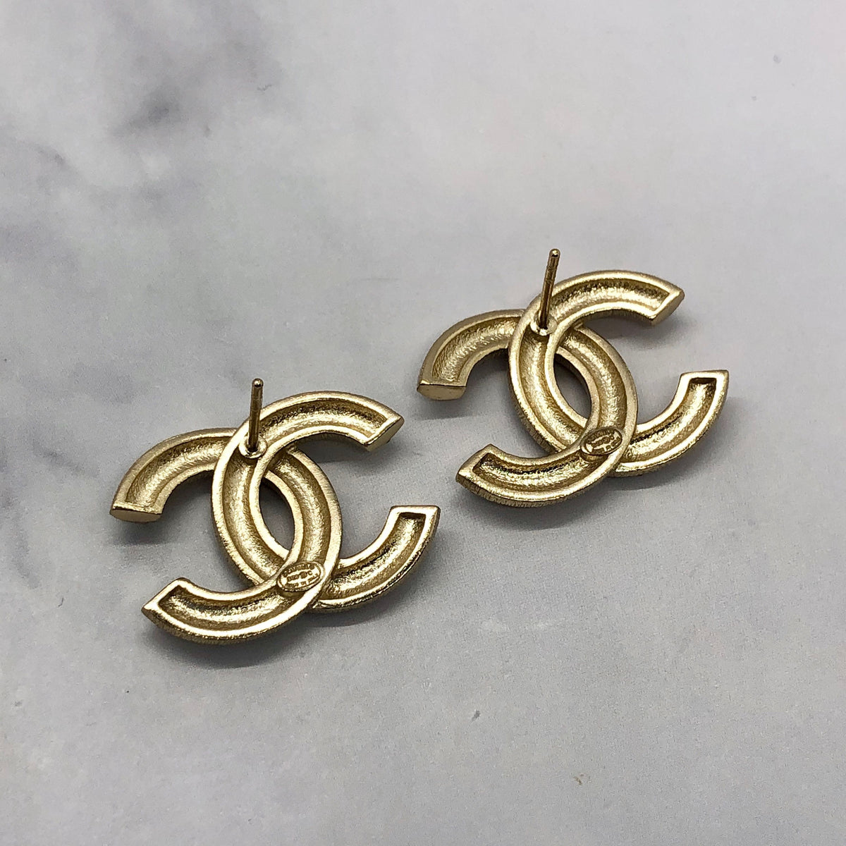 CHANEL CC Colored Rhinestone Earrings - USED