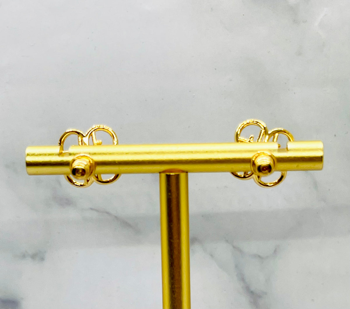 FENDI F Monogram Flower Earrings - Pre owned
