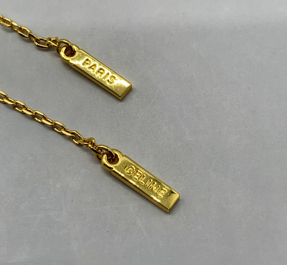 CELINE Gold Tone Bolero Necklace - Pre owned